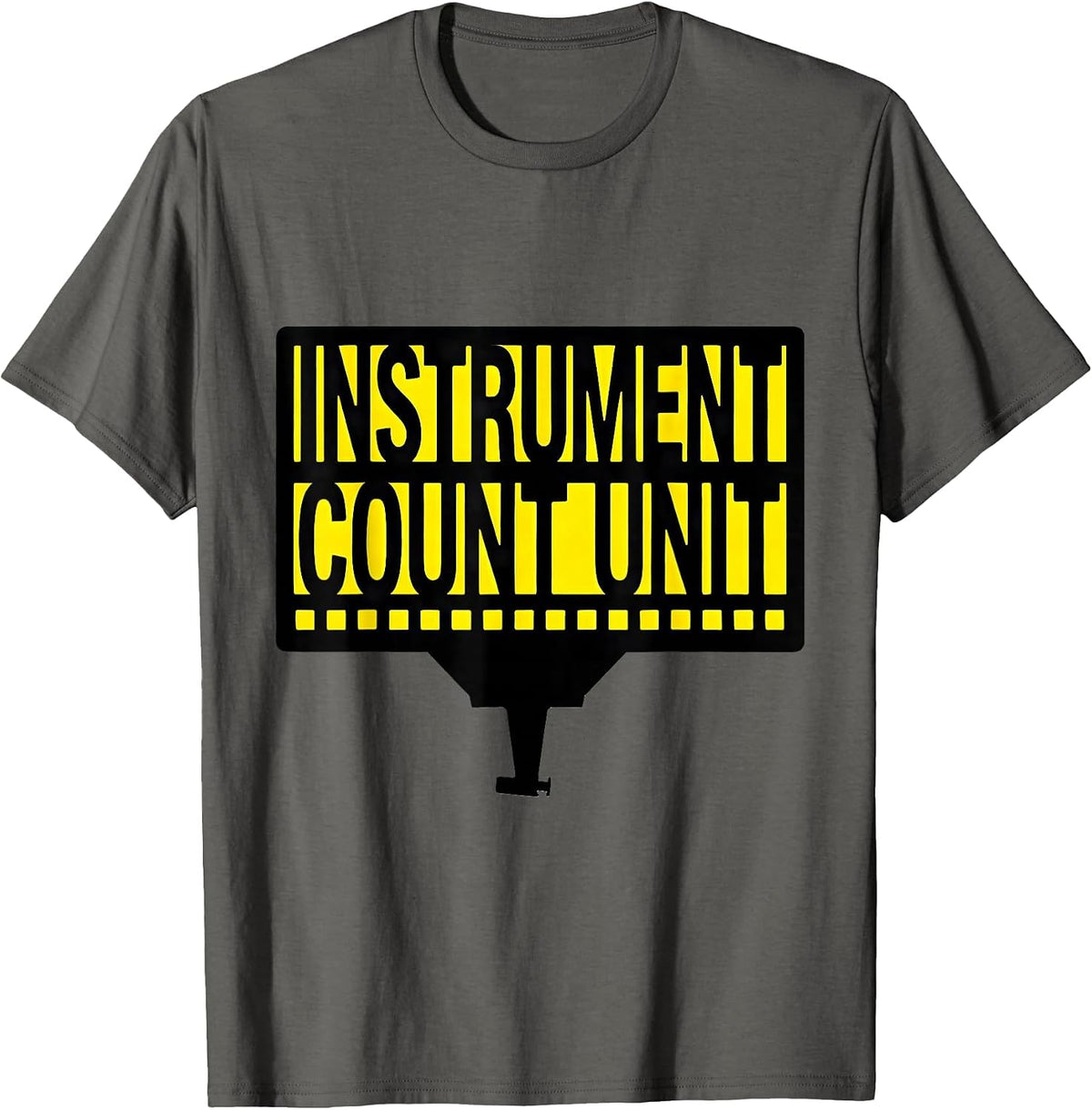 Instrument Count Unit Stencil Graphic Surgical Tech T-Shirt - Asphalt Grey