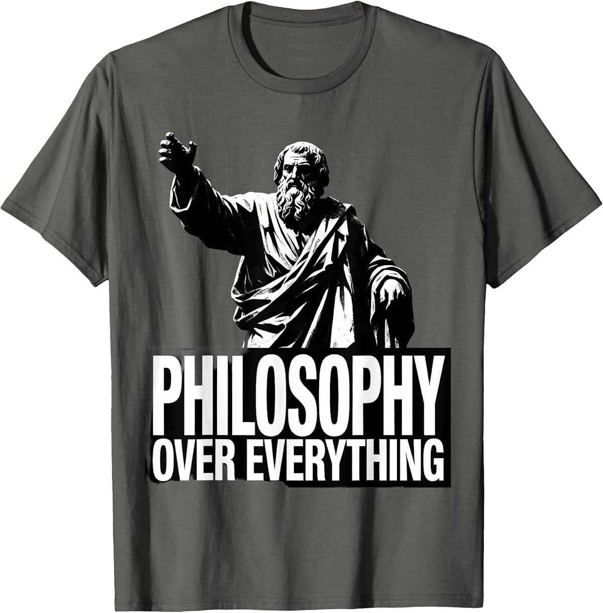 Philosophy Over Everything Renaissance Design T-Shirt - Asphalt Grey
