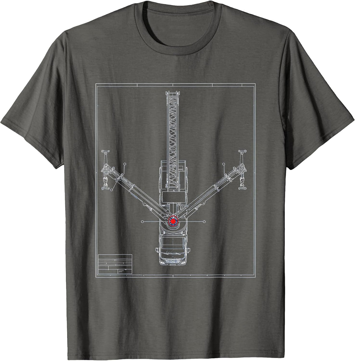 Men's Blueprint Firefighter Aerial Platform Tribute Graphic T-Shirt - Asphalt Grey
