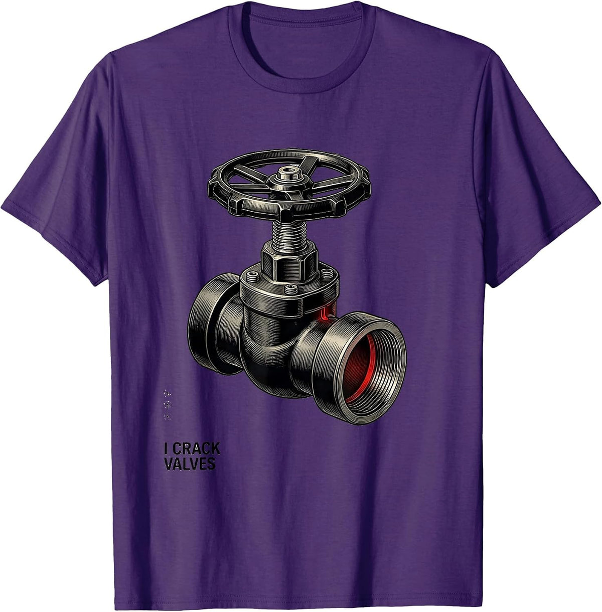 I Crack Valves Funny Plumber Pipefitter Steamfitter T-Shirt - Purple