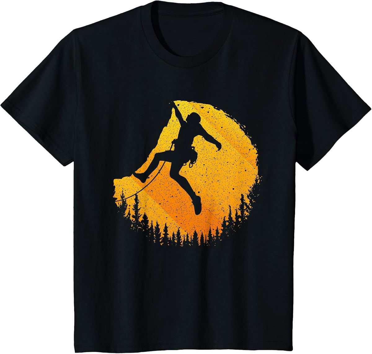 Rock Climbing Art for Men Women Mountain Climber Bouldering T-Shirt - Black