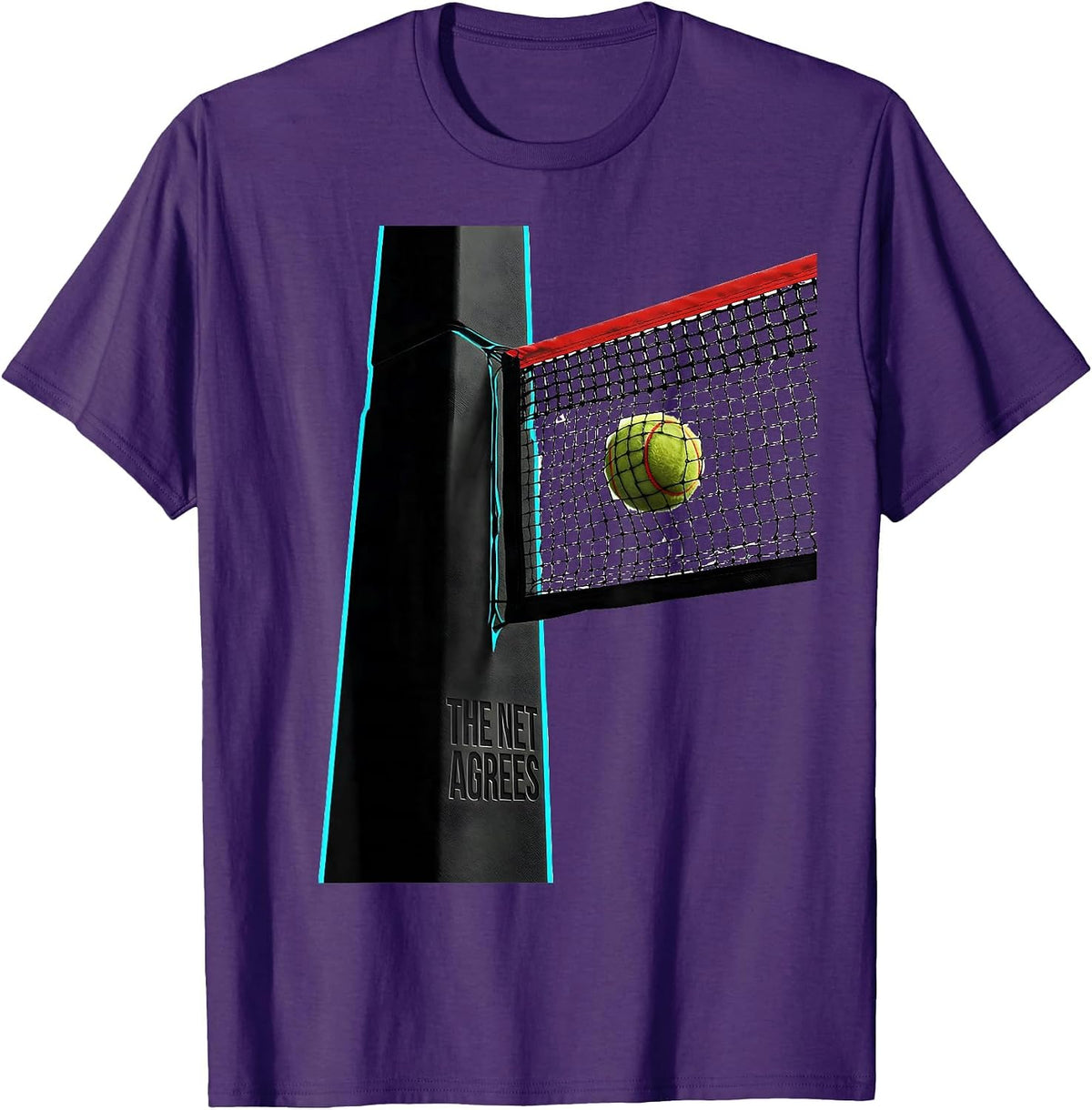 Men's The Net Agrees Funny Tennis Player Humor Sport Lover Gift T-Shirt - Purple