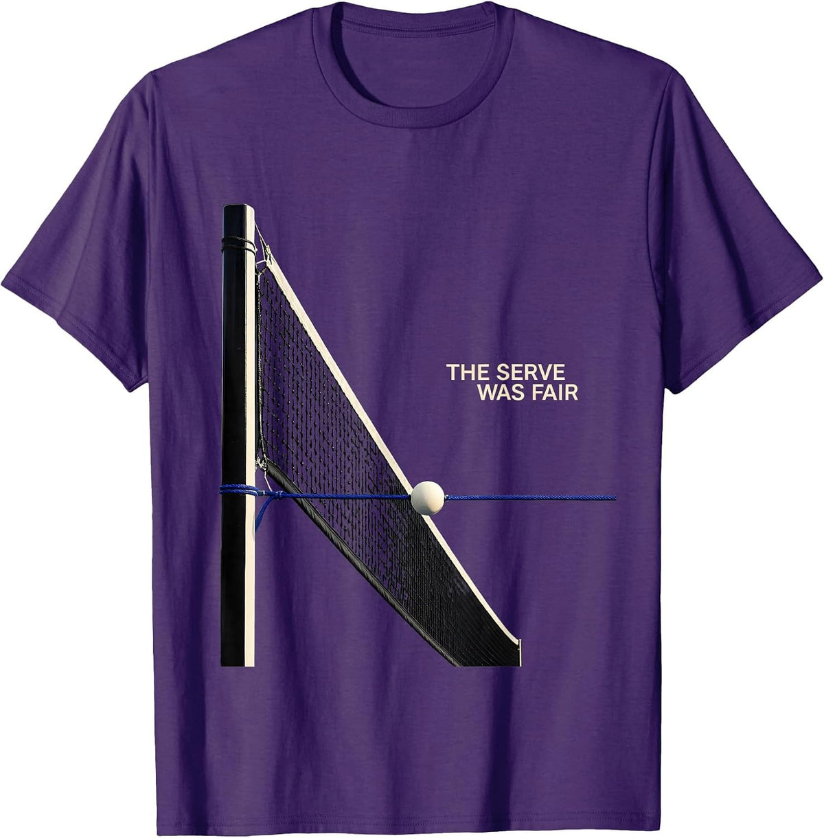 Men's The Serve Was Fair Funny Tennis Player & Coach Gift T-Shirt - Purple