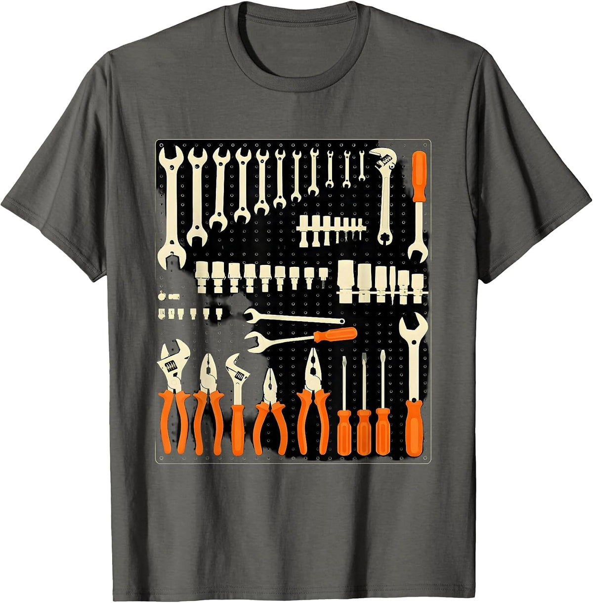 Men's Teach Your Kids To Change Oil Garage Tools T-Shirt - Asphalt Grey