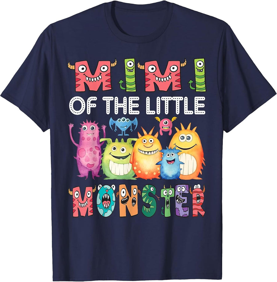 Mimi of The Little Monster Kids 1St Birthday Party T-Shirt - Navy Blue