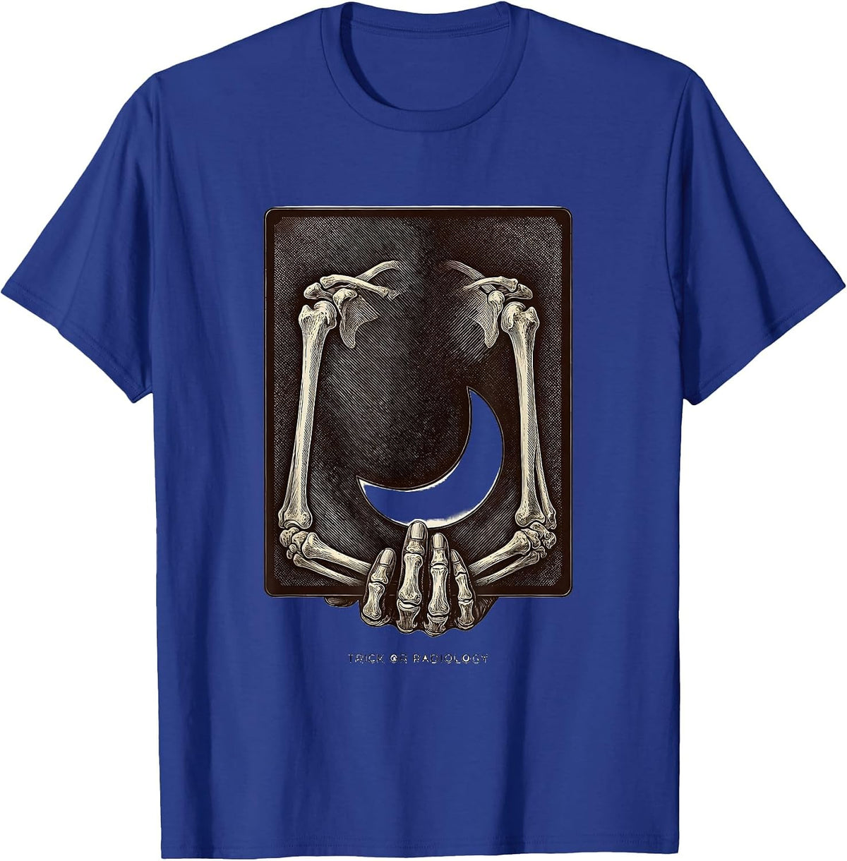 Trick Or Radiology Funny Radiology Tech Halloween Workplace T-Shirt - Royal Blue
