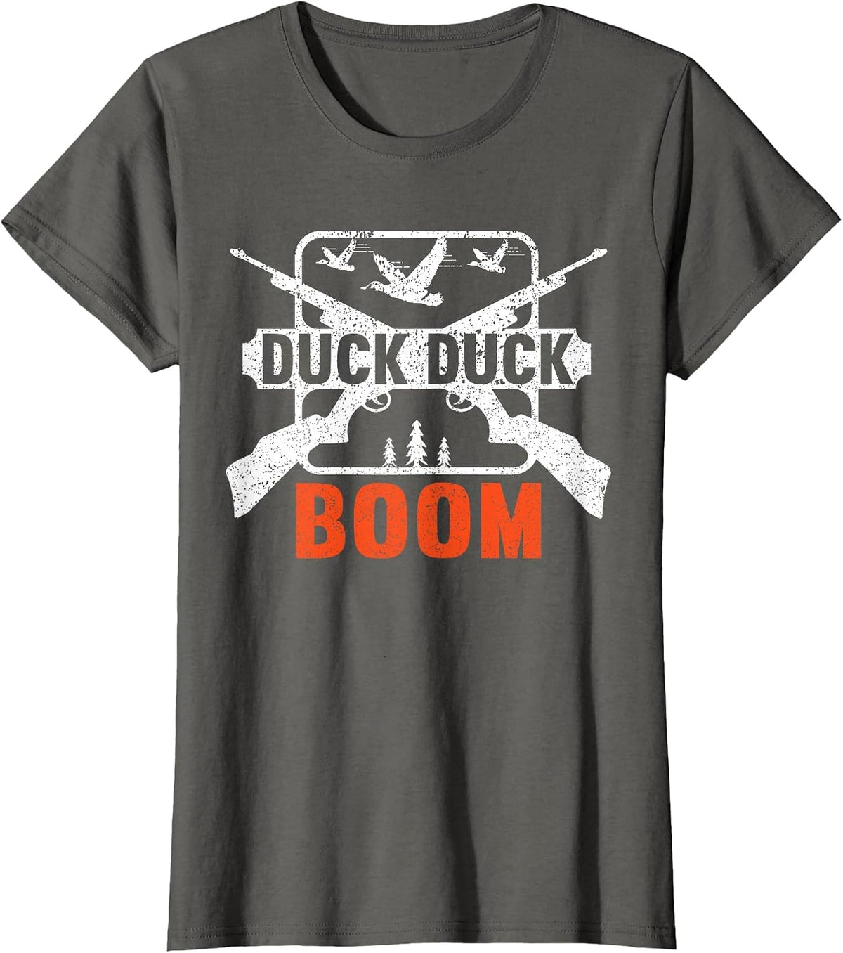 Duck Duck Boom | Hunting Ducks Hunting Funny Hunter T-Shirt - Asphalt Grey