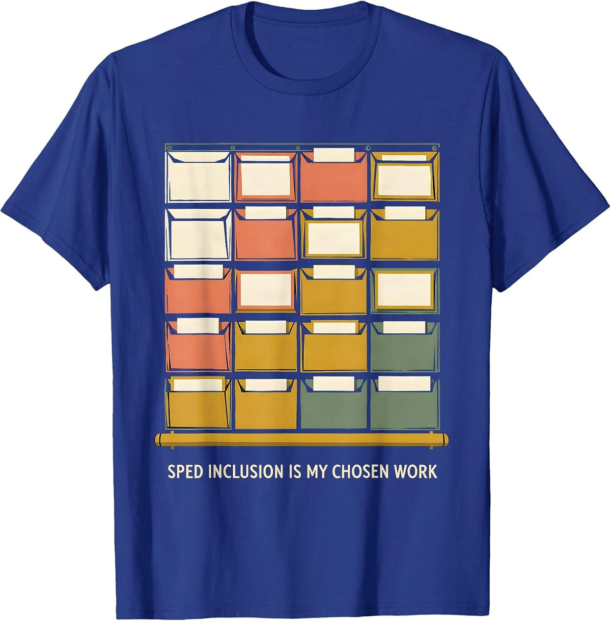 Men's SPED Inclusion Is My Chosen Work Inspirational Teacher T-Shirt - Royal Blue