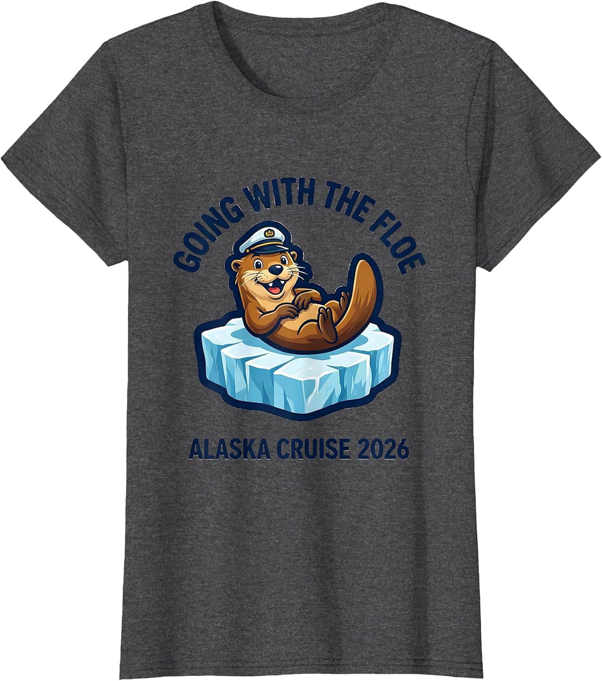 Women's Going With The Floe — Alaska Cruise 2026 Family T-Shirt - Dark Heather Grey