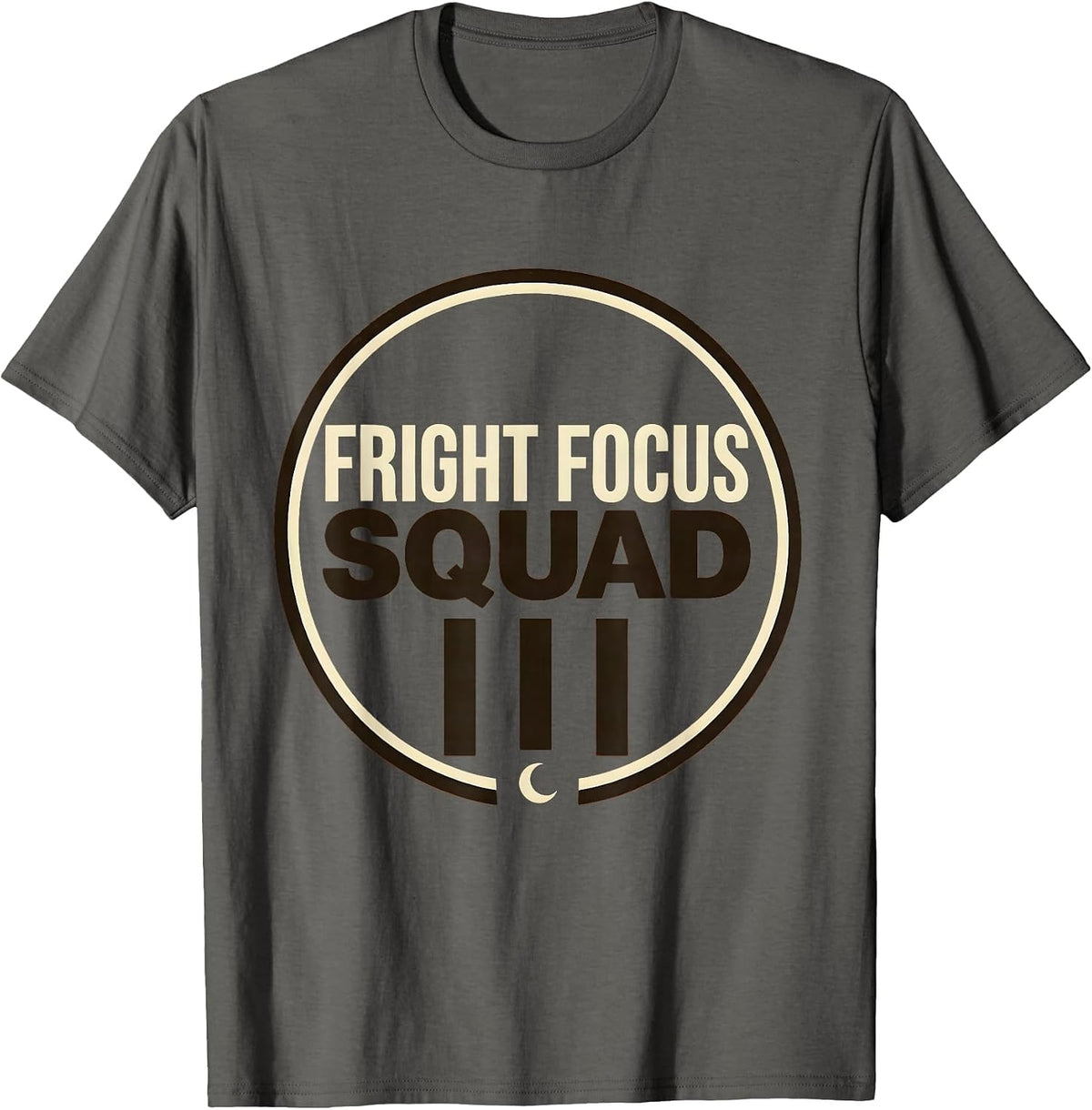 Men's Fright Focus Squad Funny Optometrist Eye Doctor Halloween T-Shirt - Asphalt Grey