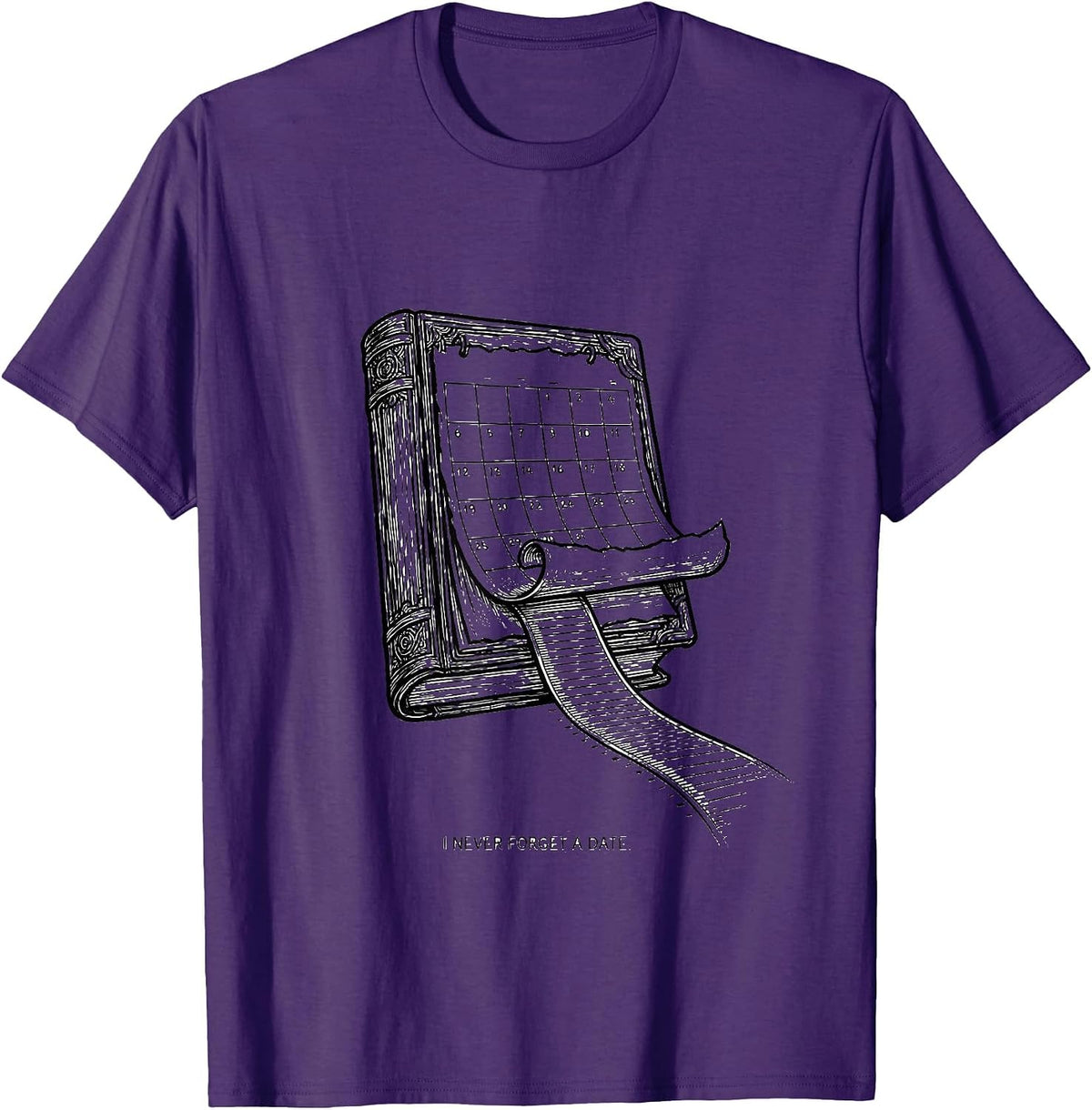 I Never Forget A Date Funny History Teacher Back To School T-Shirt - Purple