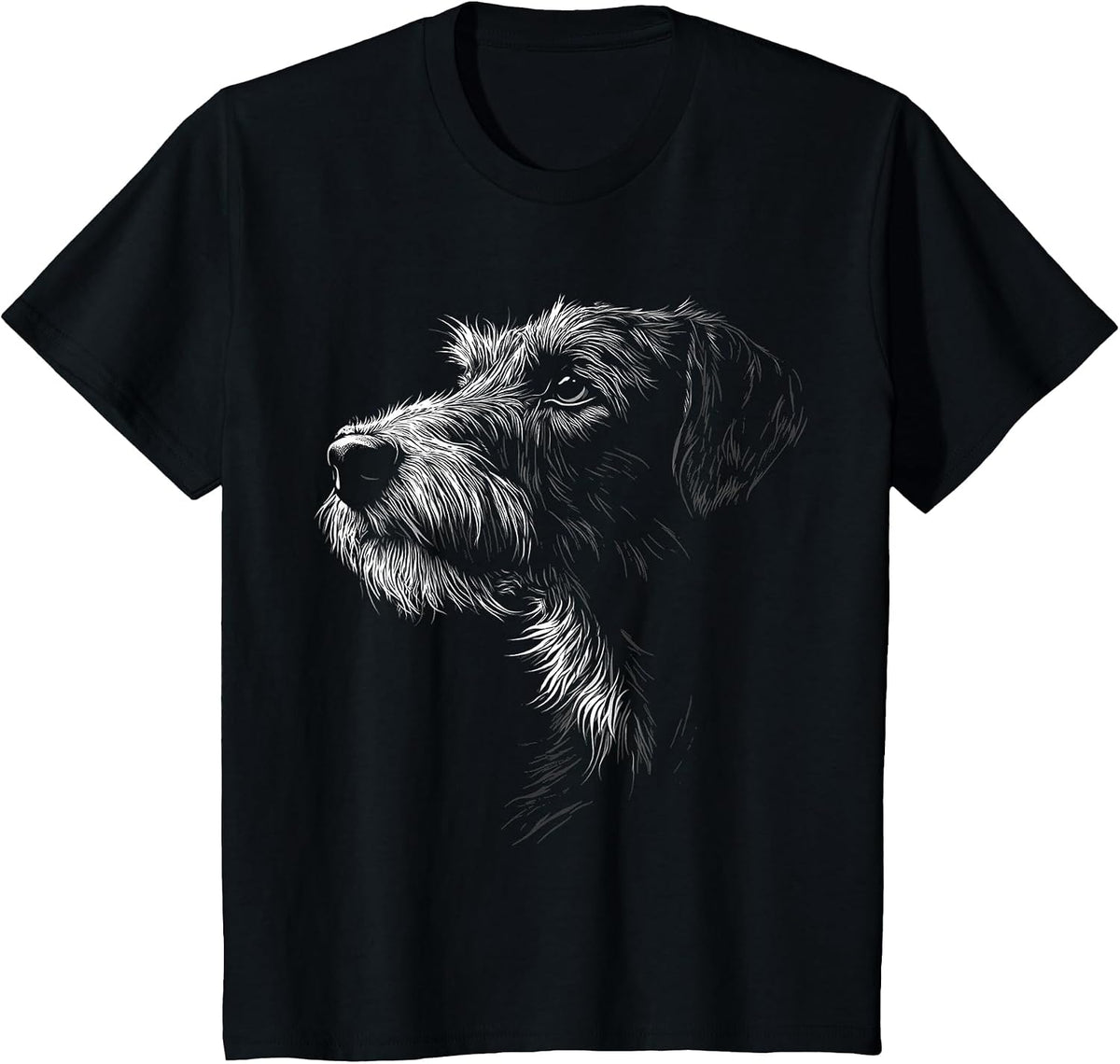 Irish Wolfhound Dog Graphic Pet Art Irish Wolfhound T-Shirt - Black