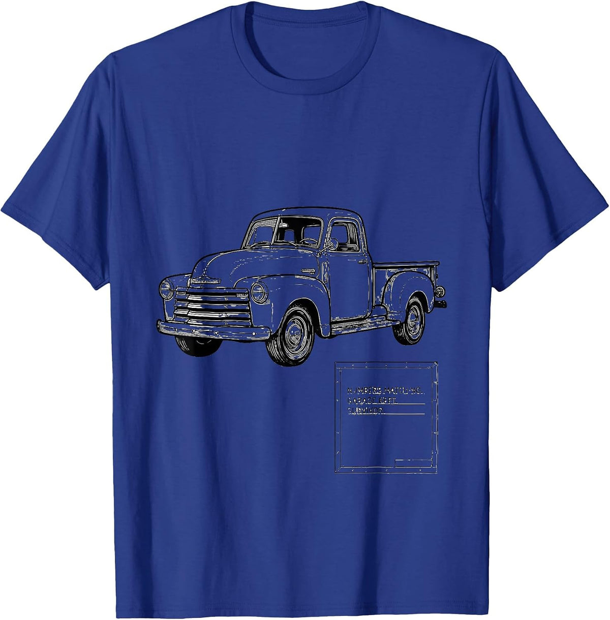 Numbers Matching Garage Kept Survivor Classic Car Guy T-Shirt - Royal Blue