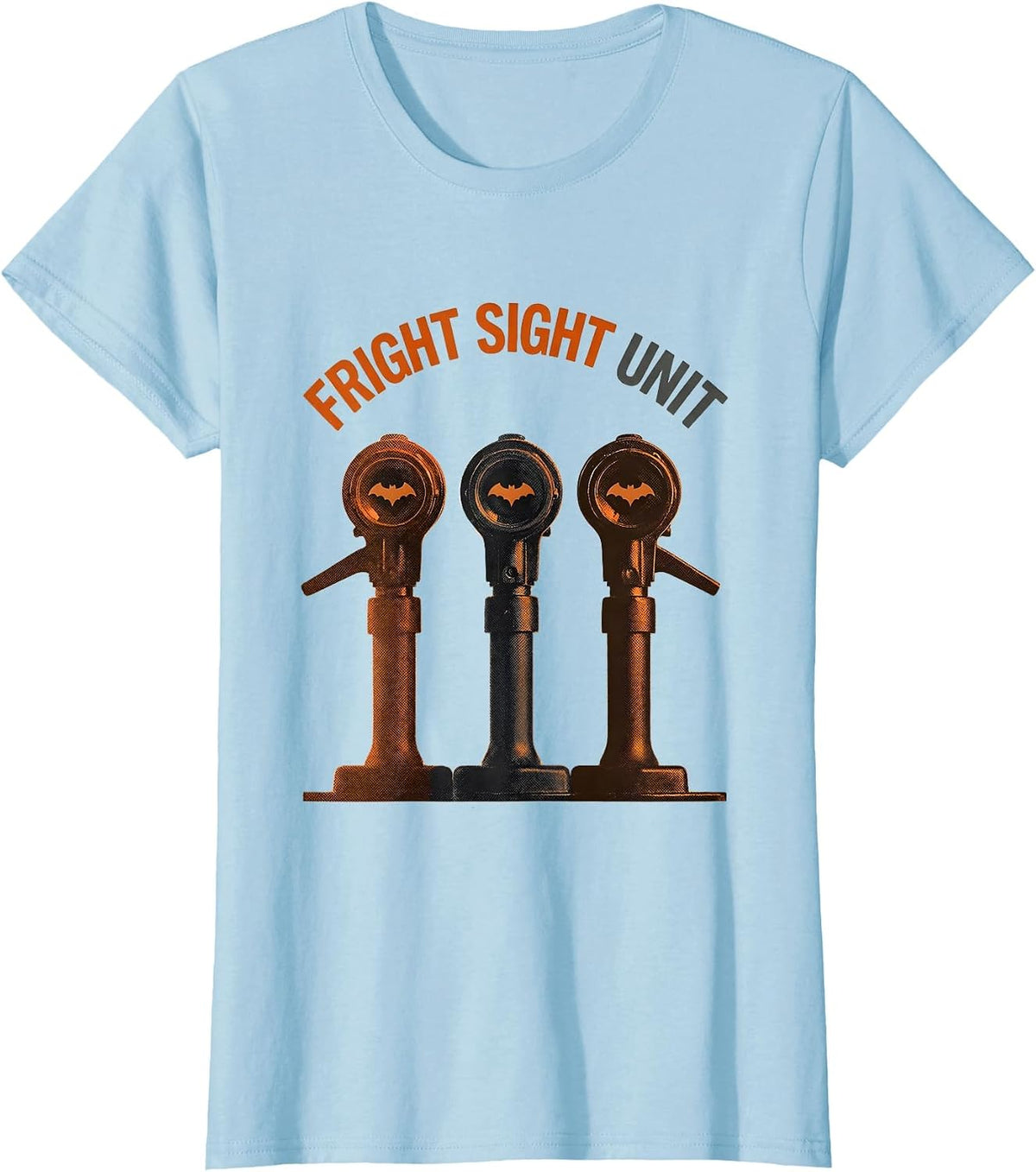 Fright Sight Unit Funny Halloween Optometrist Eye Doctor T-Shirt - Baby Blue