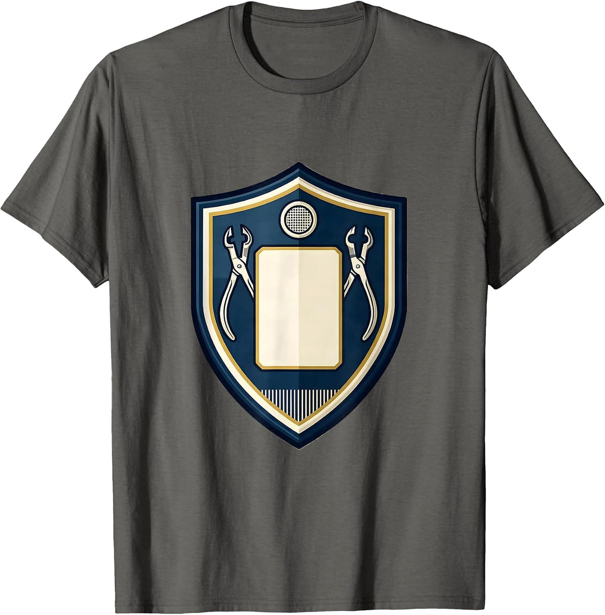 Surgical Tech Emblem Medical Scrub Tech Gift T-Shirt - Asphalt Grey