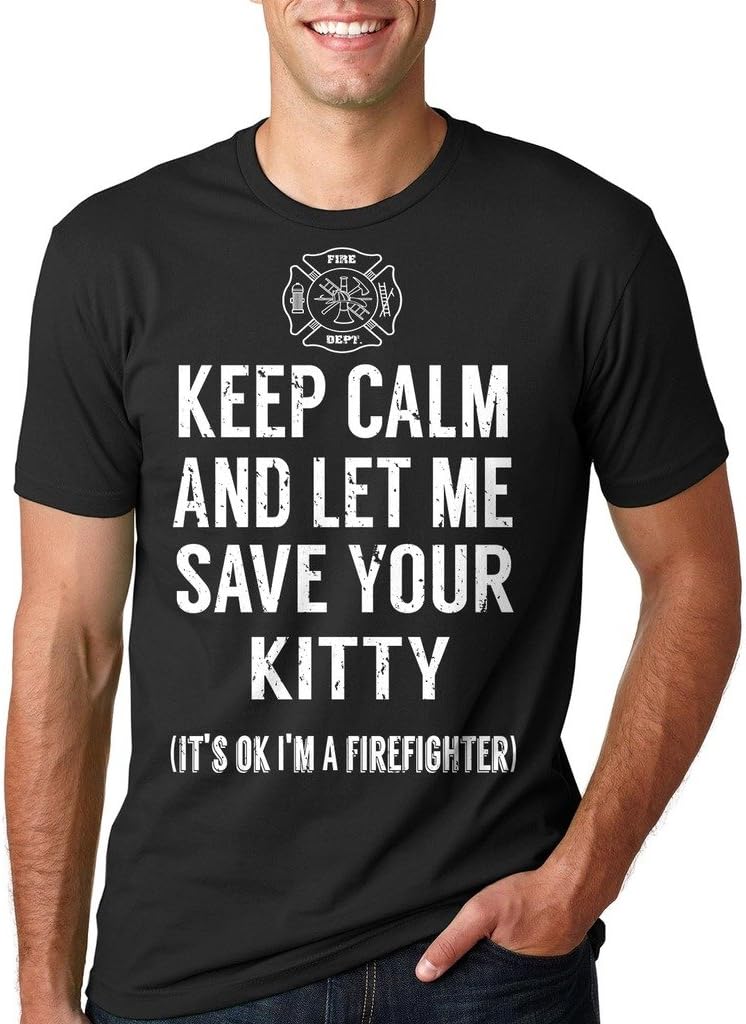 Firefighter T-Shirt Funny Firefighter Occupation Tee Shirt - Black