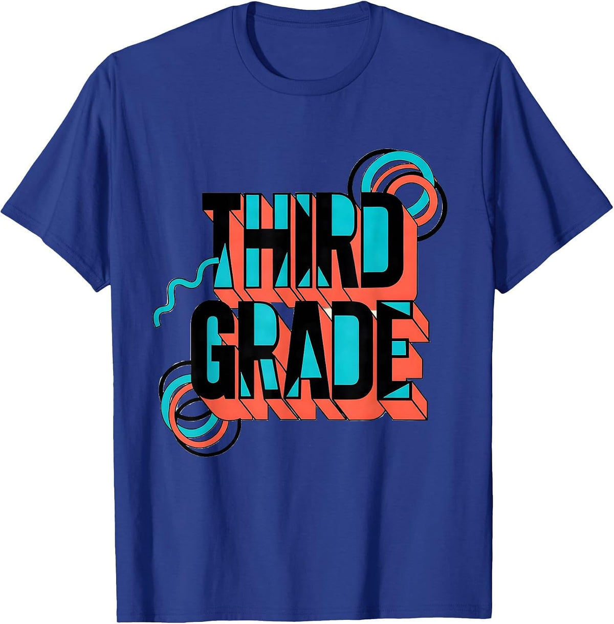 Third Grade Memphis Postmodern Back To School Teacher T-Shirt - Royal Blue