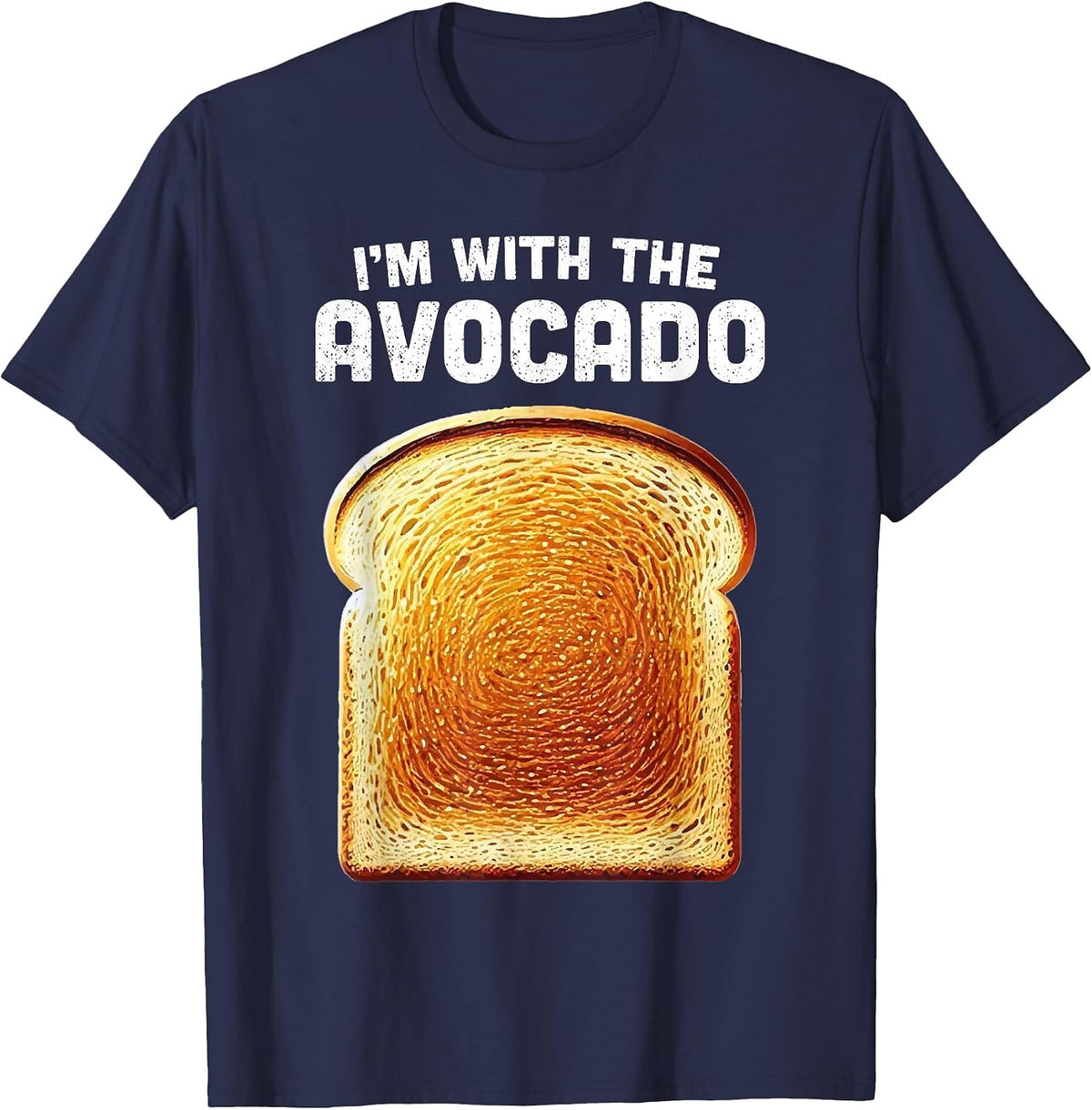 Im with Avocado Shirt Toast Matching Funny Halloween Costume T-Shirt - Navy Blue