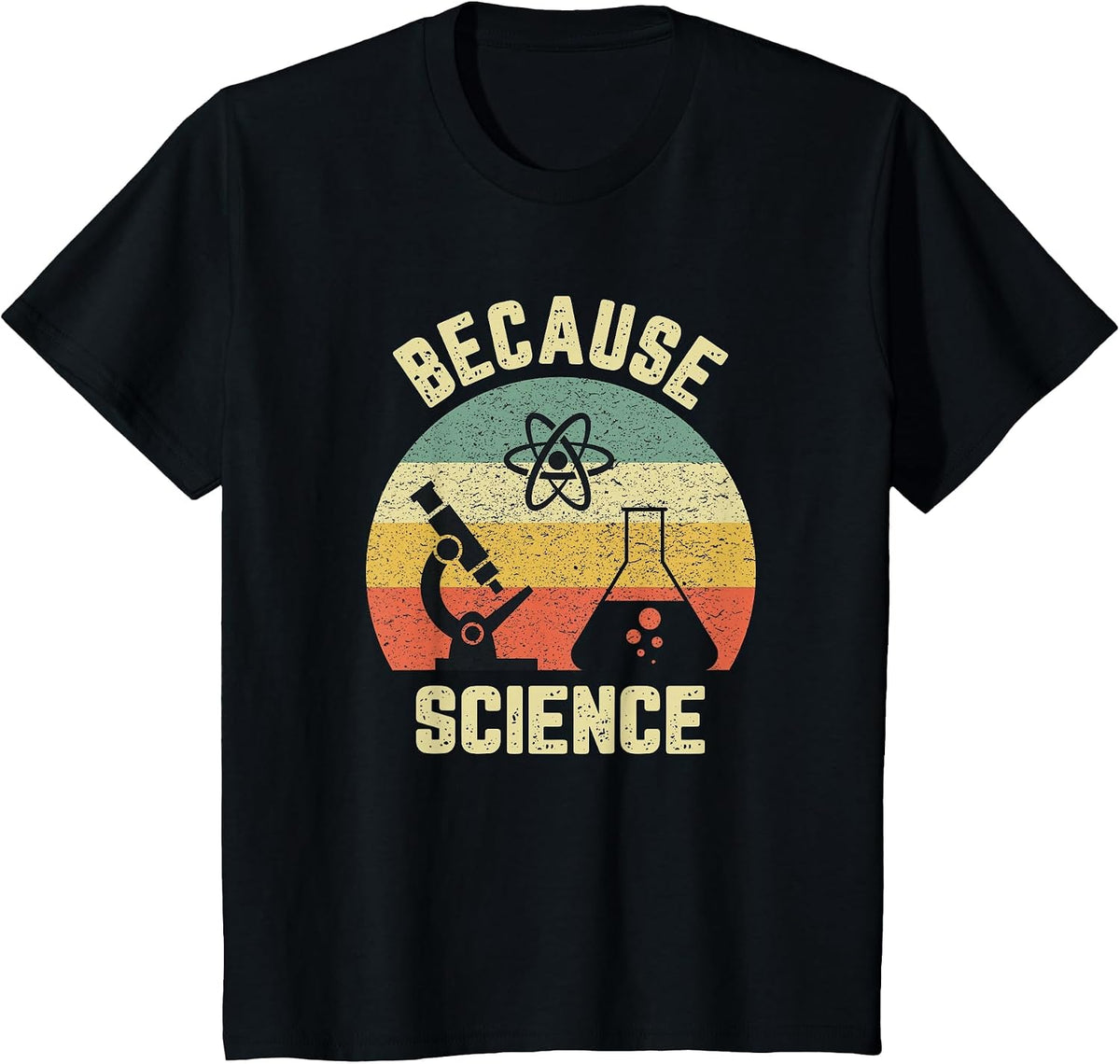 Funny Science Shirt Biology Physics Because Science Teacher T-Shirt - Black