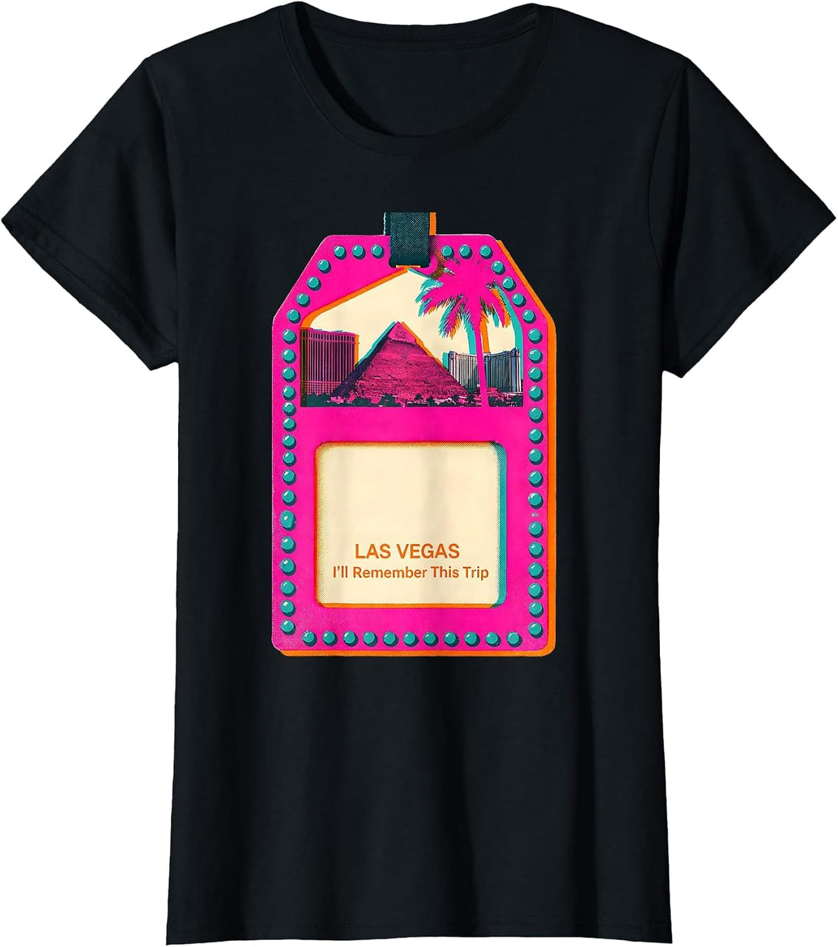 Las Vegas, I’ll Remember This Trip Risograph Vacation T-Shirt - Black