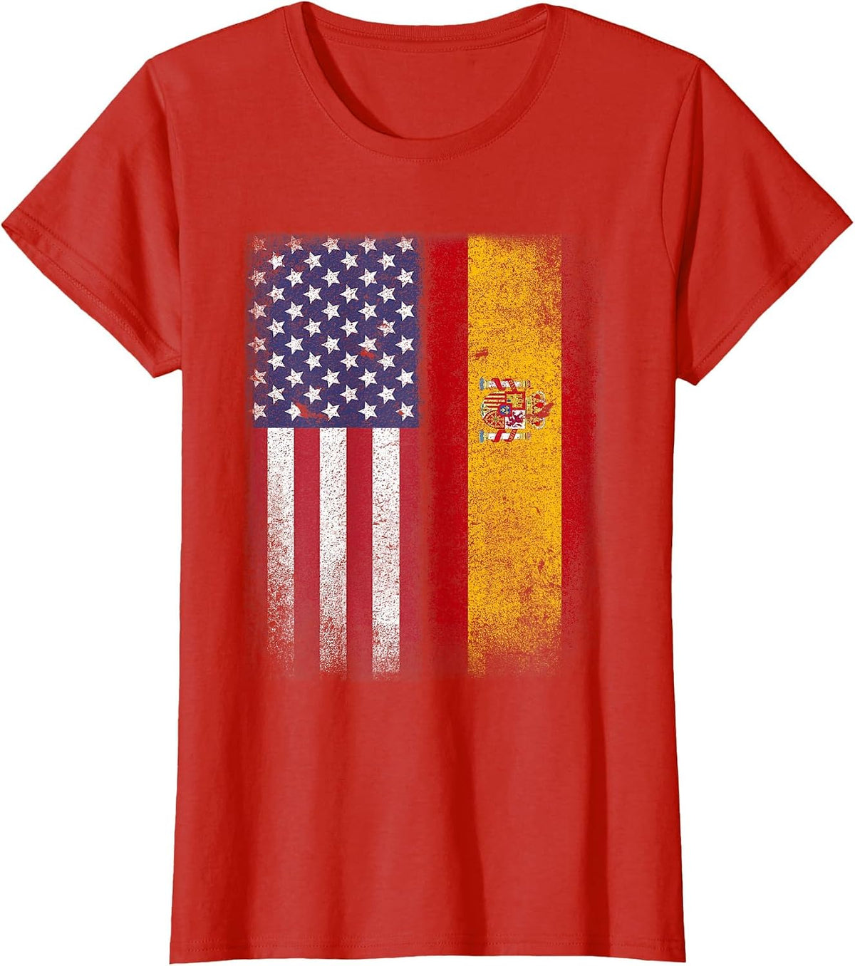 Spanish American Flag Spain Bandera Espana T-Shirt - Red