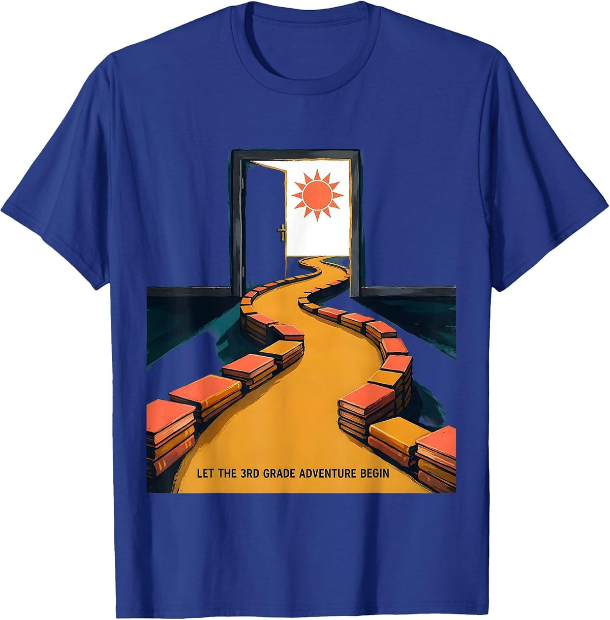 Men's Let The 3rd Grade Adventure Begin Teacher Team Back T-Shirt - Royal Blue