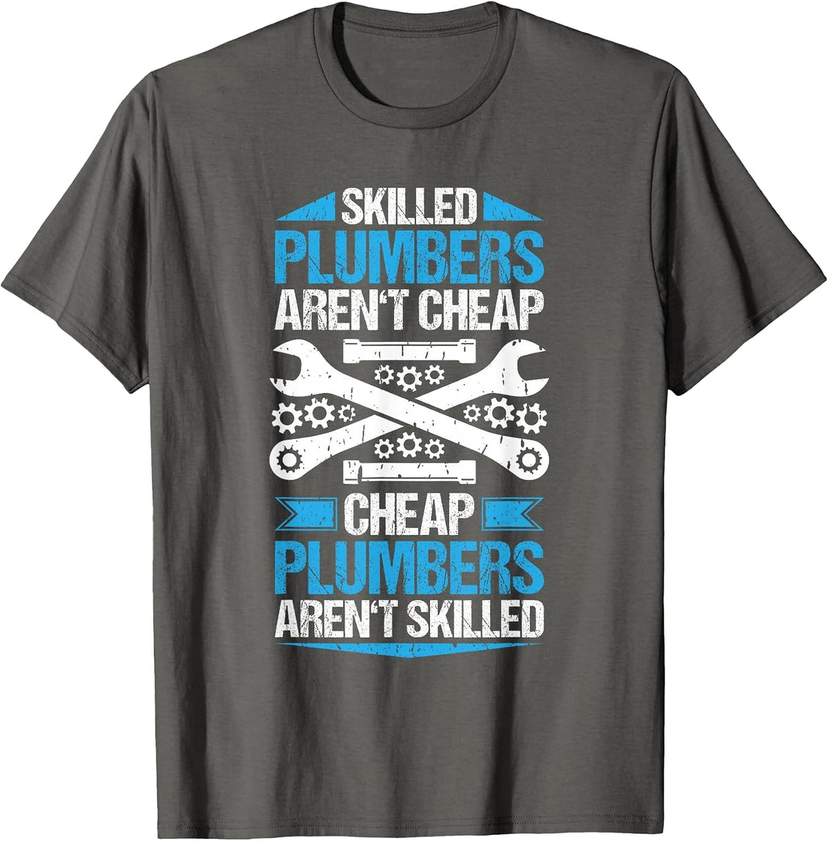 Plumbing Skilled Plumber T-Shirt - Asphalt Grey