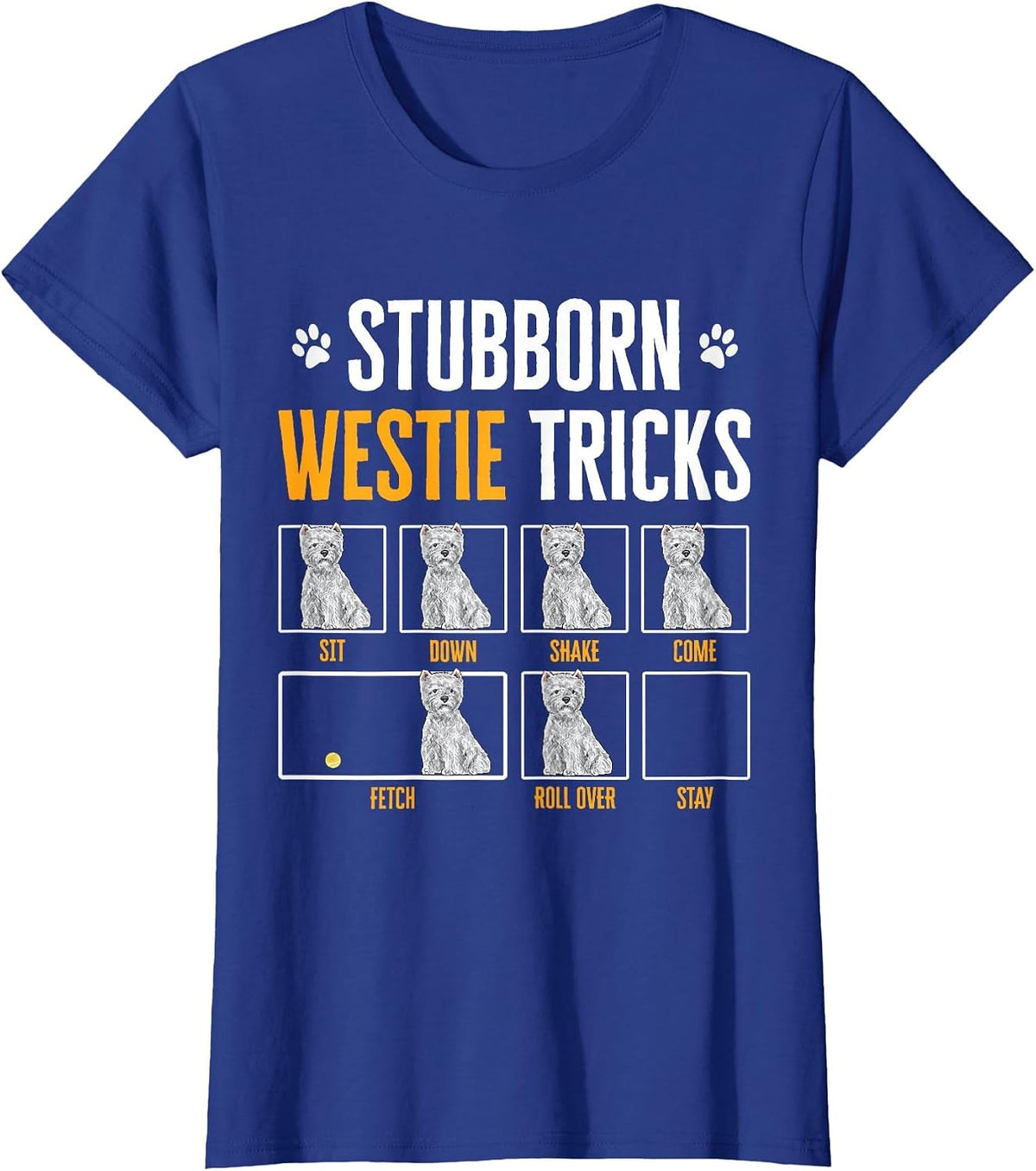 Westie Dog West Highland White Terrier T-Shirt - Royal Blue