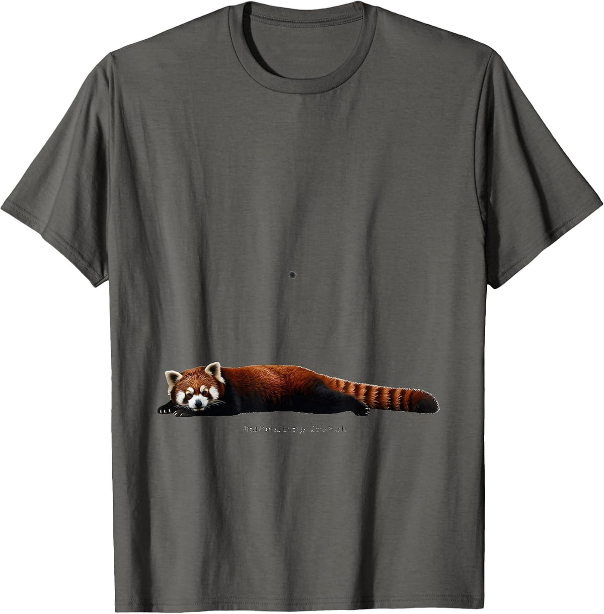 Men's Red Panda Energy Zero Rush Cute Panda Lover Gift T-Shirt - Asphalt Grey
