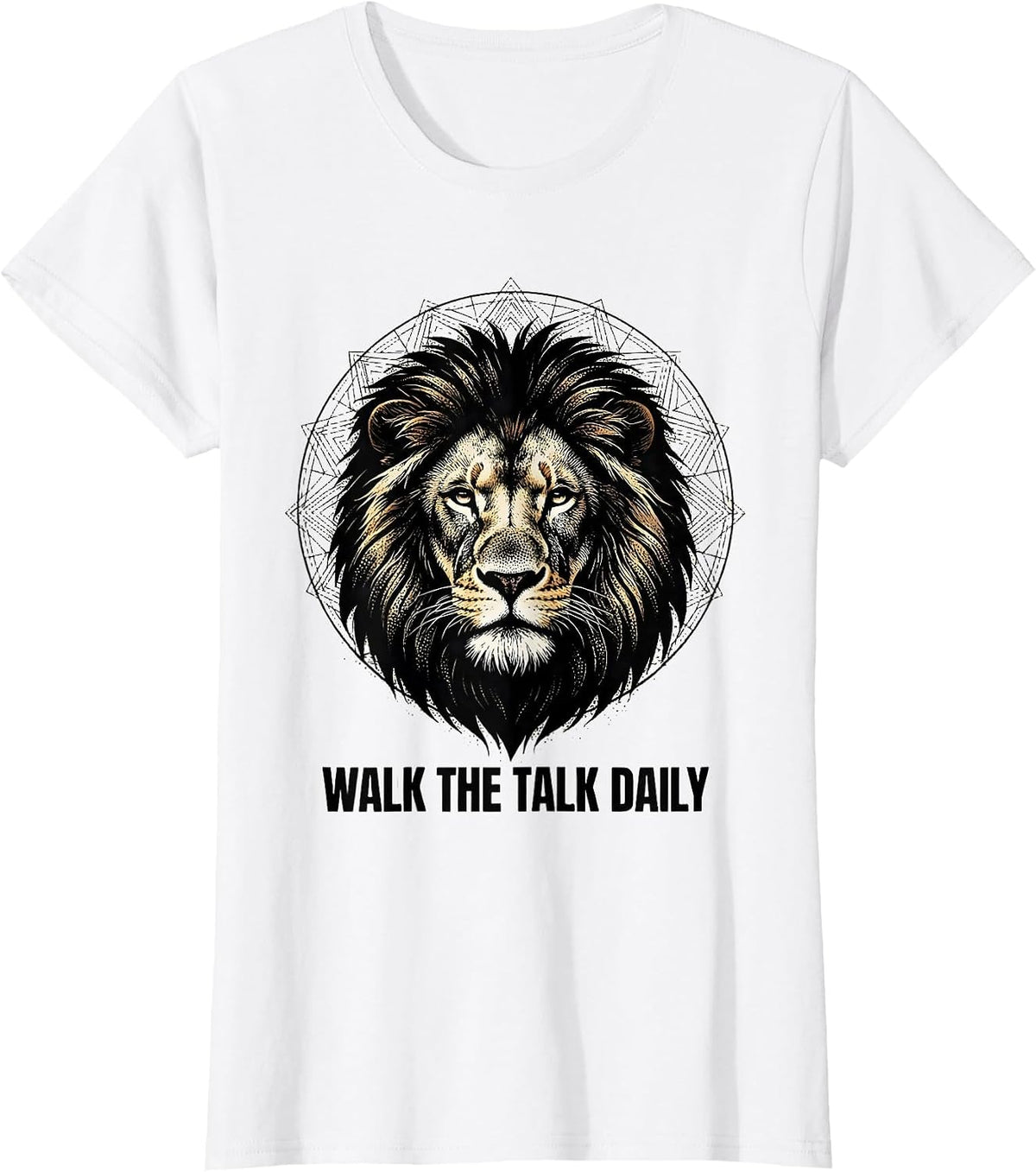 Walk the Talk Daily Motivational Design T-Shirt - White
