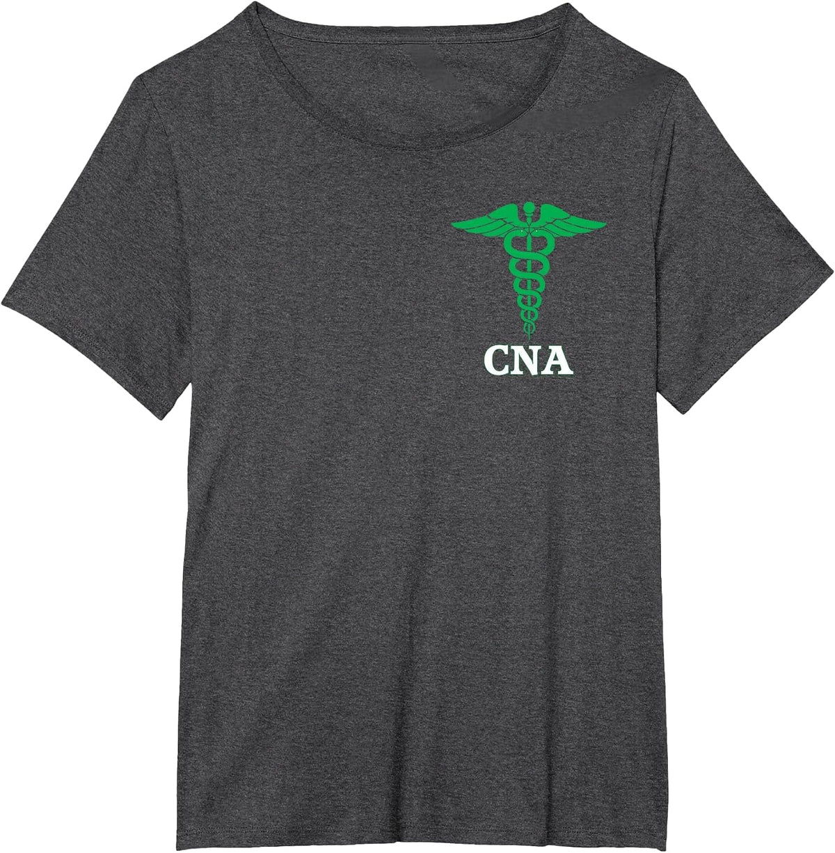Certified Nursing Assistant Caduceus Medical Nurse T-Shirt - Dark Heather Grey