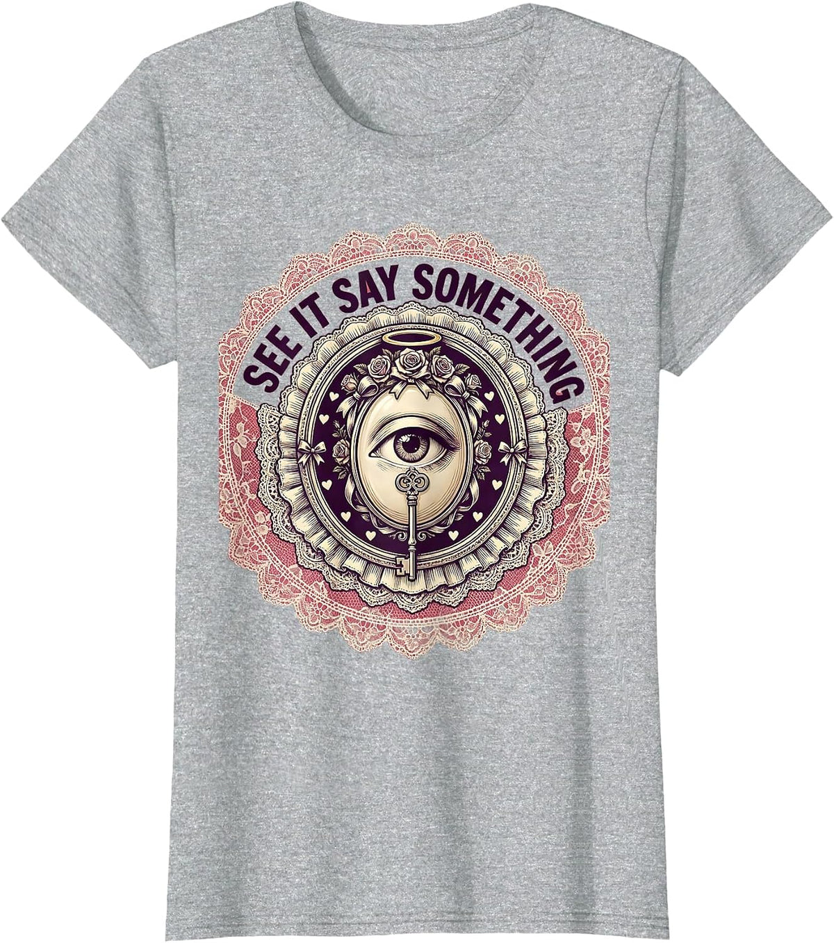 See It Say Something Domestic Violence Awareness T-Shirt - Heather Grey