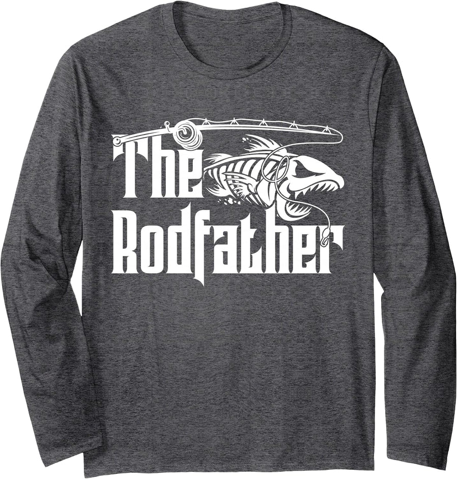 The Rodfather Long Sleeve T-Shirt - Adult Unisex Dark Heather Grey