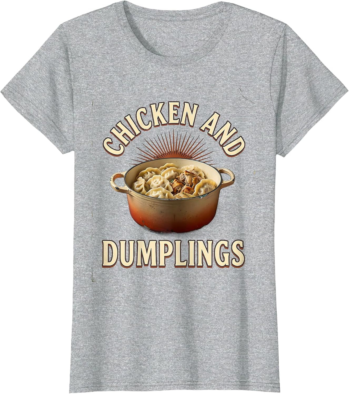 Chicken and Dumplings Bootleg 90's Rap Rock Vintage Funny T-Shirt - Heather Grey