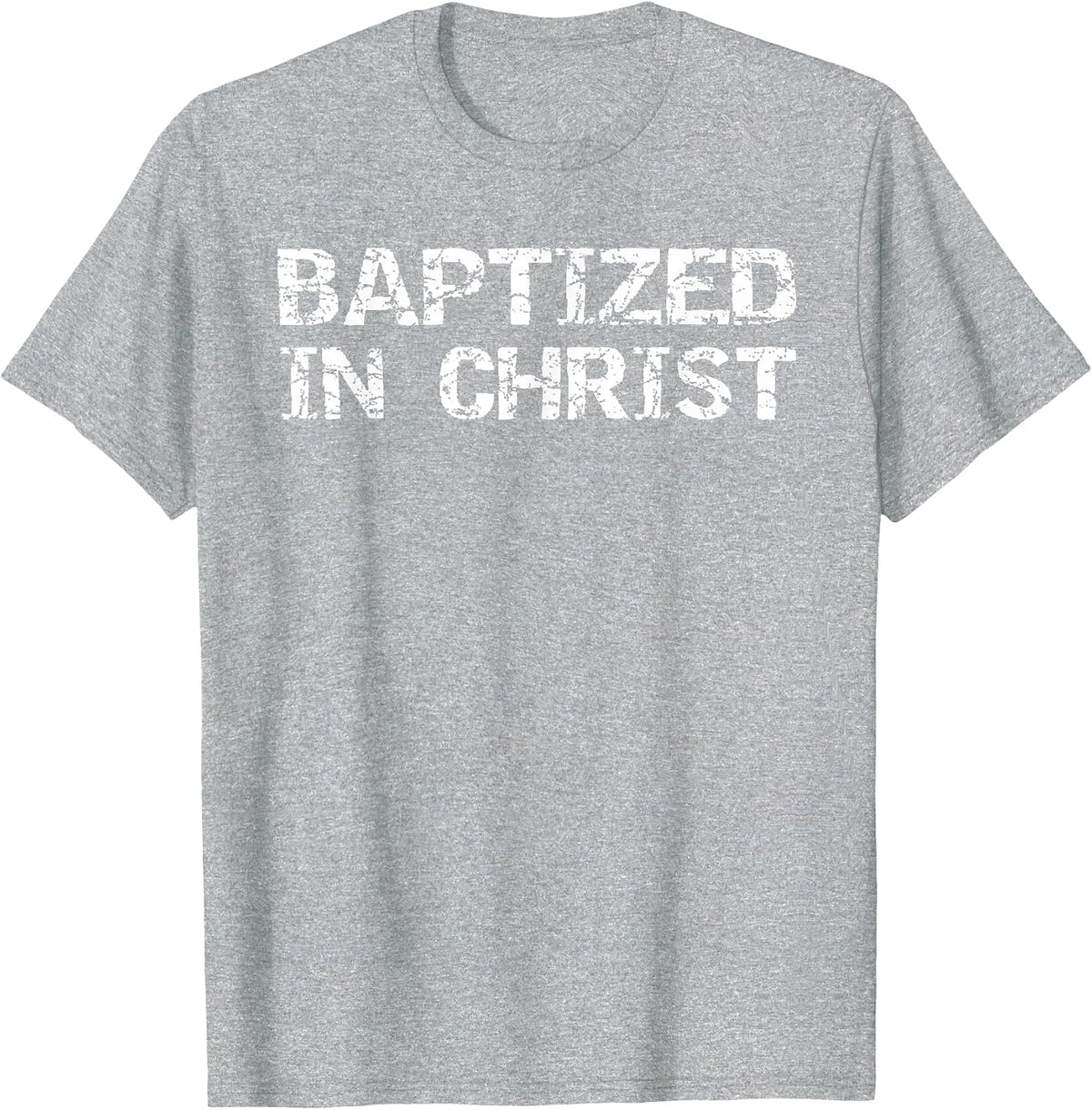 Baptized in Christ After Baptism Shirt for Boys Baptism T-Shirt - Heather Grey