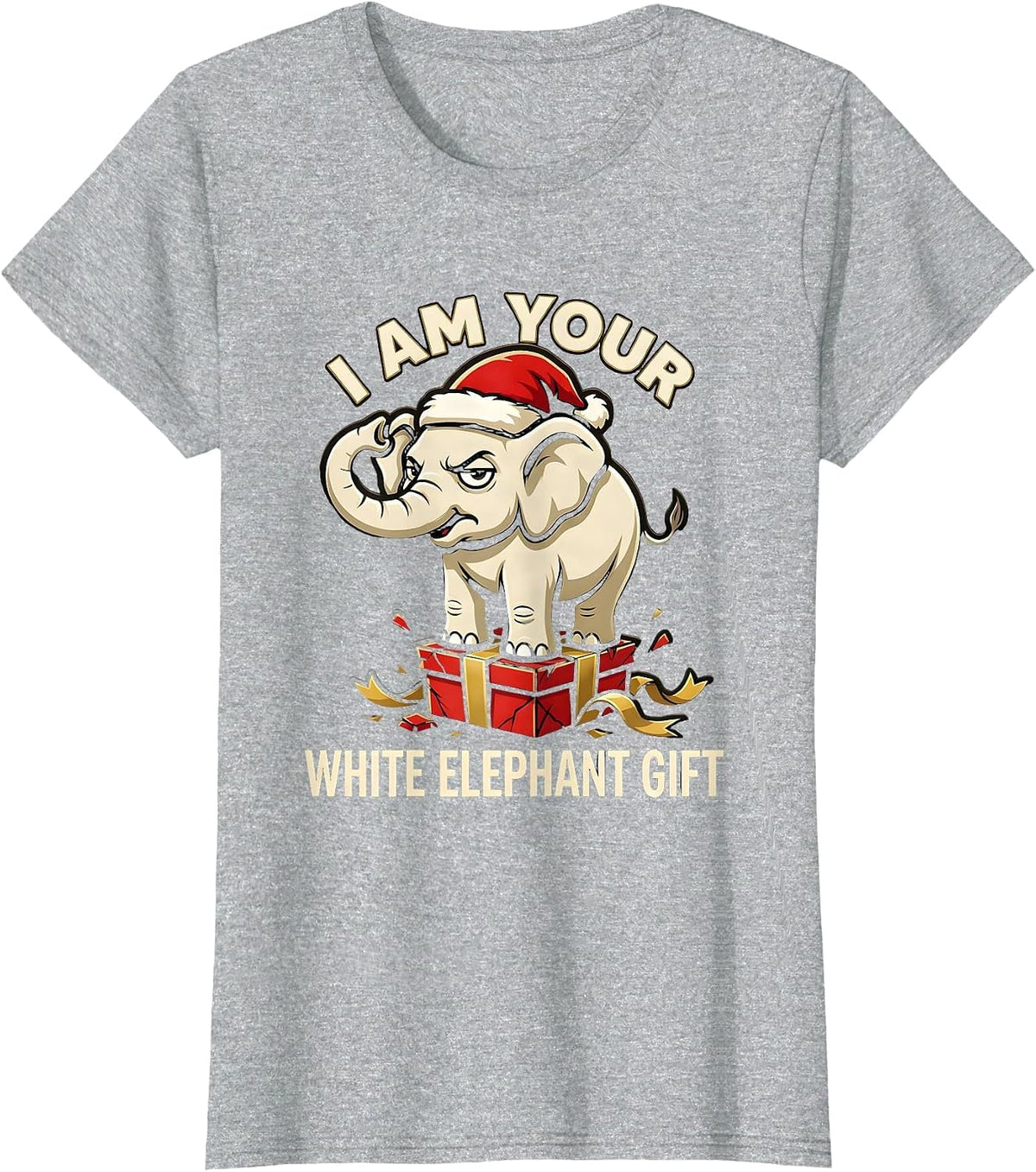 Women's I Am Your White Elephant Gift Funny White Elephant Party T-Shirt - Heather Grey