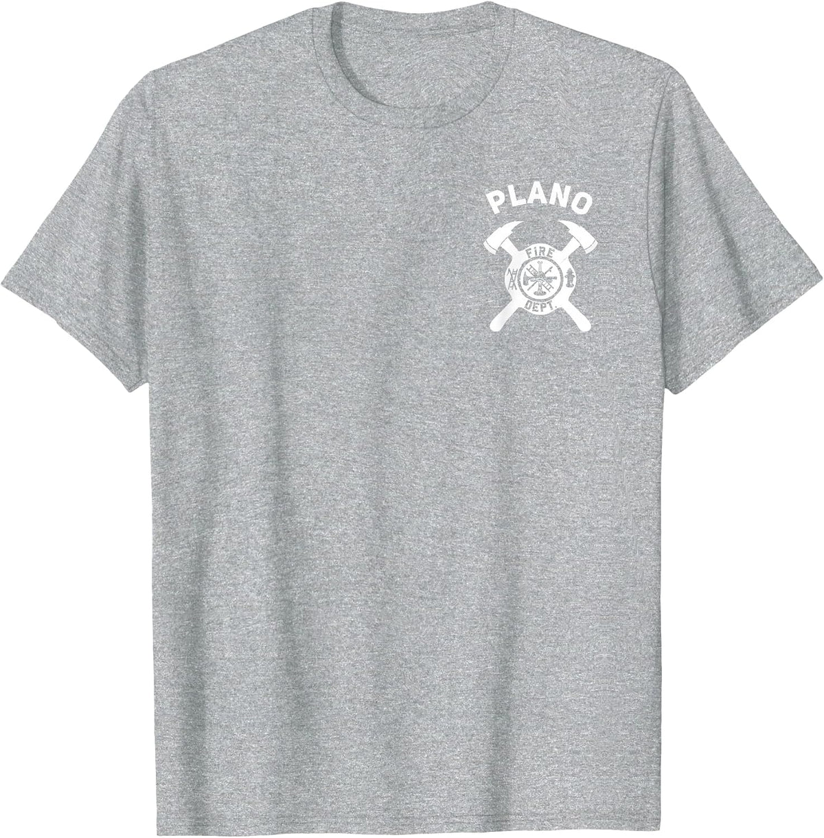City of Plano Fire Department Texas Firefighter T-Shirt - Heather Grey