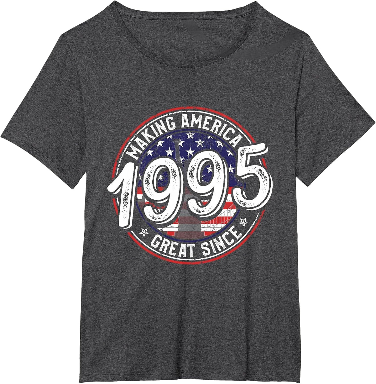 Making America Great Since 1995 American Flag Birthday T-Shirt - Dark Heather Grey