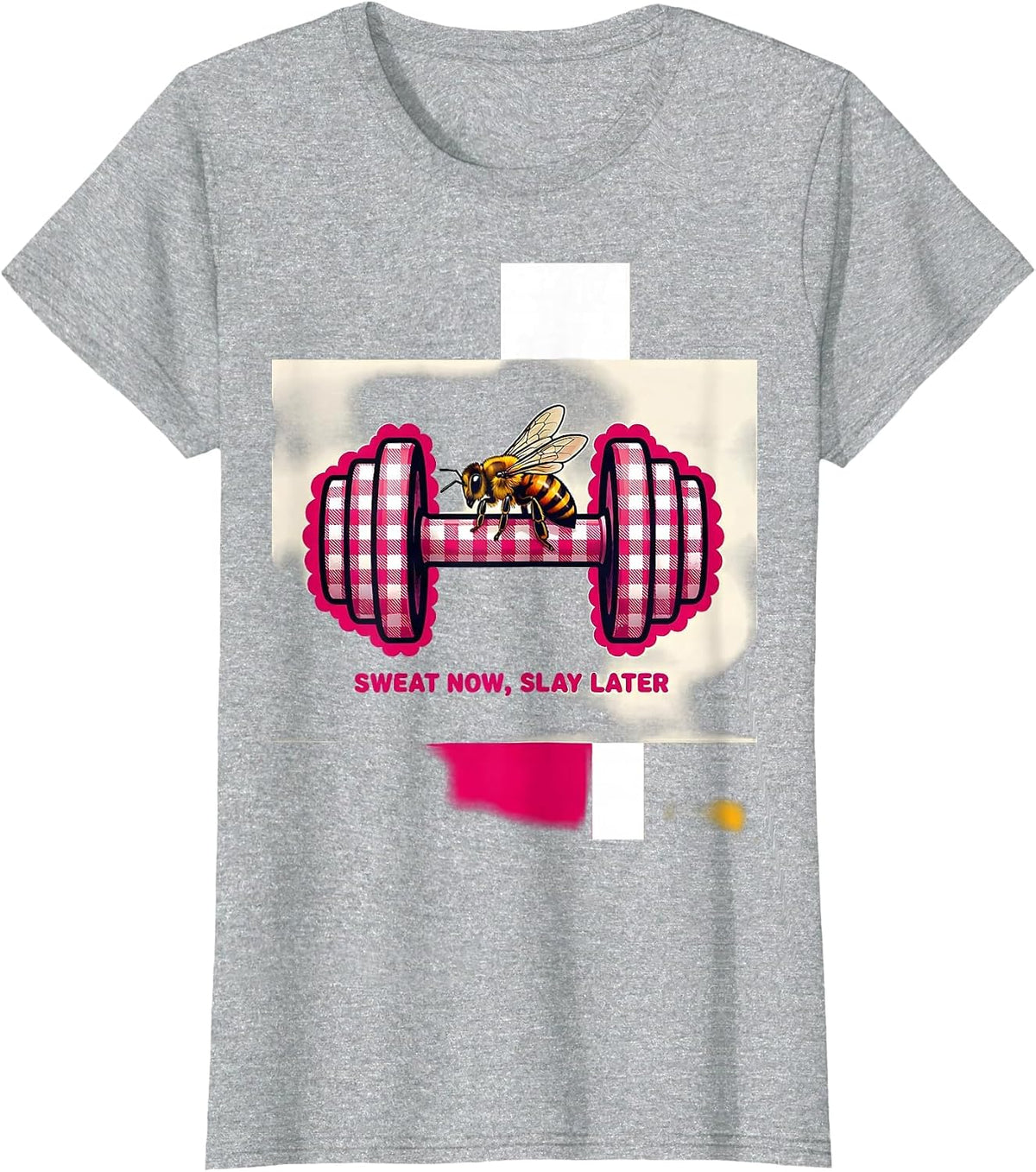 Sweat Now Slay Later Athleisure Motivational Design T-Shirt - Heather Grey