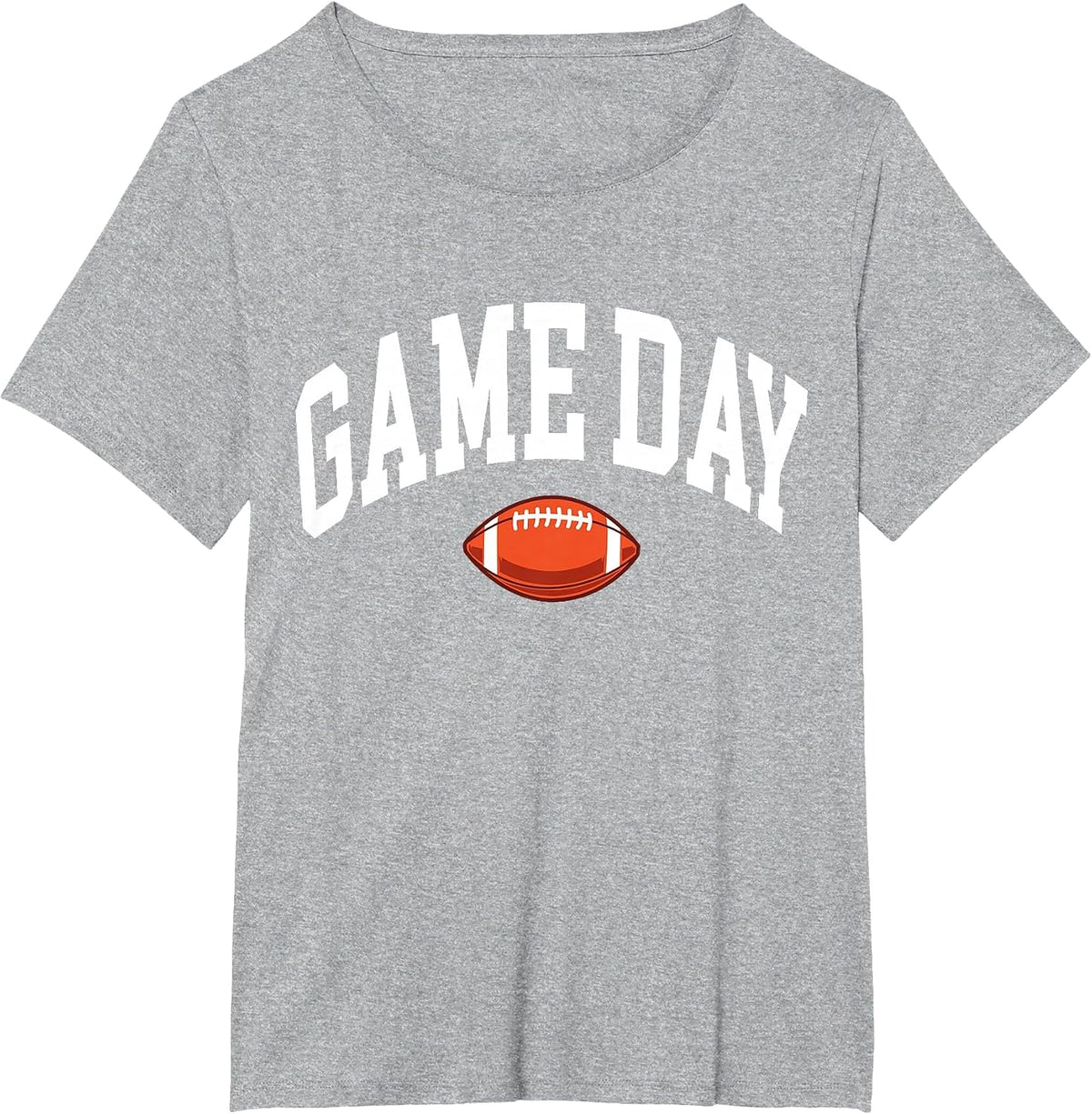 Game Day Football Player and Fan Graphic T-Shirt - Heather Grey