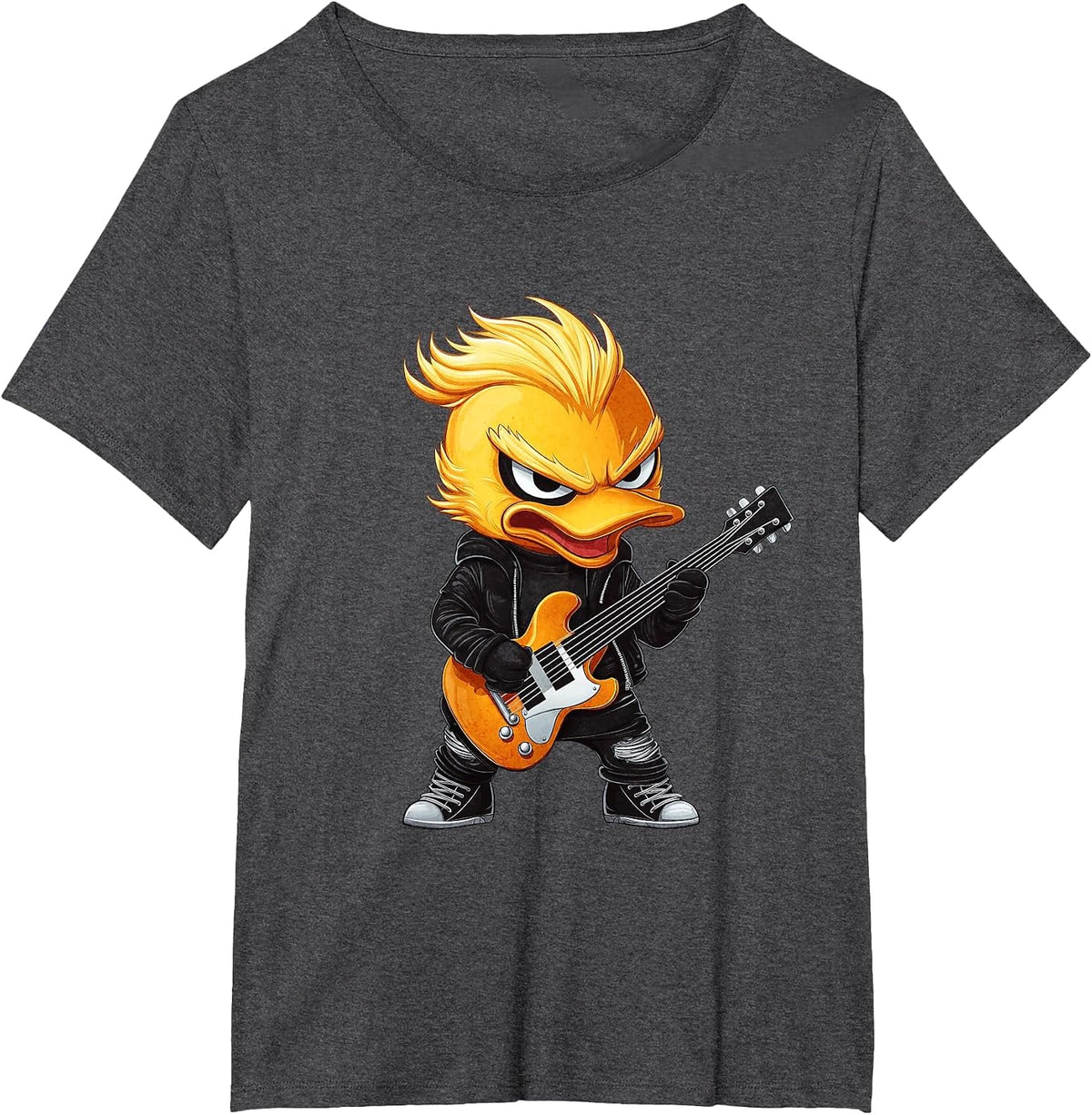 Heavy Metal Duck T-Shirt - Dark Heather Grey