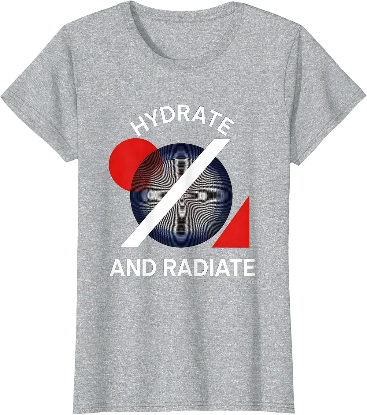 K-Beauty Glass Skin Hydrate and Radiate Design T-Shirt - Heather Grey