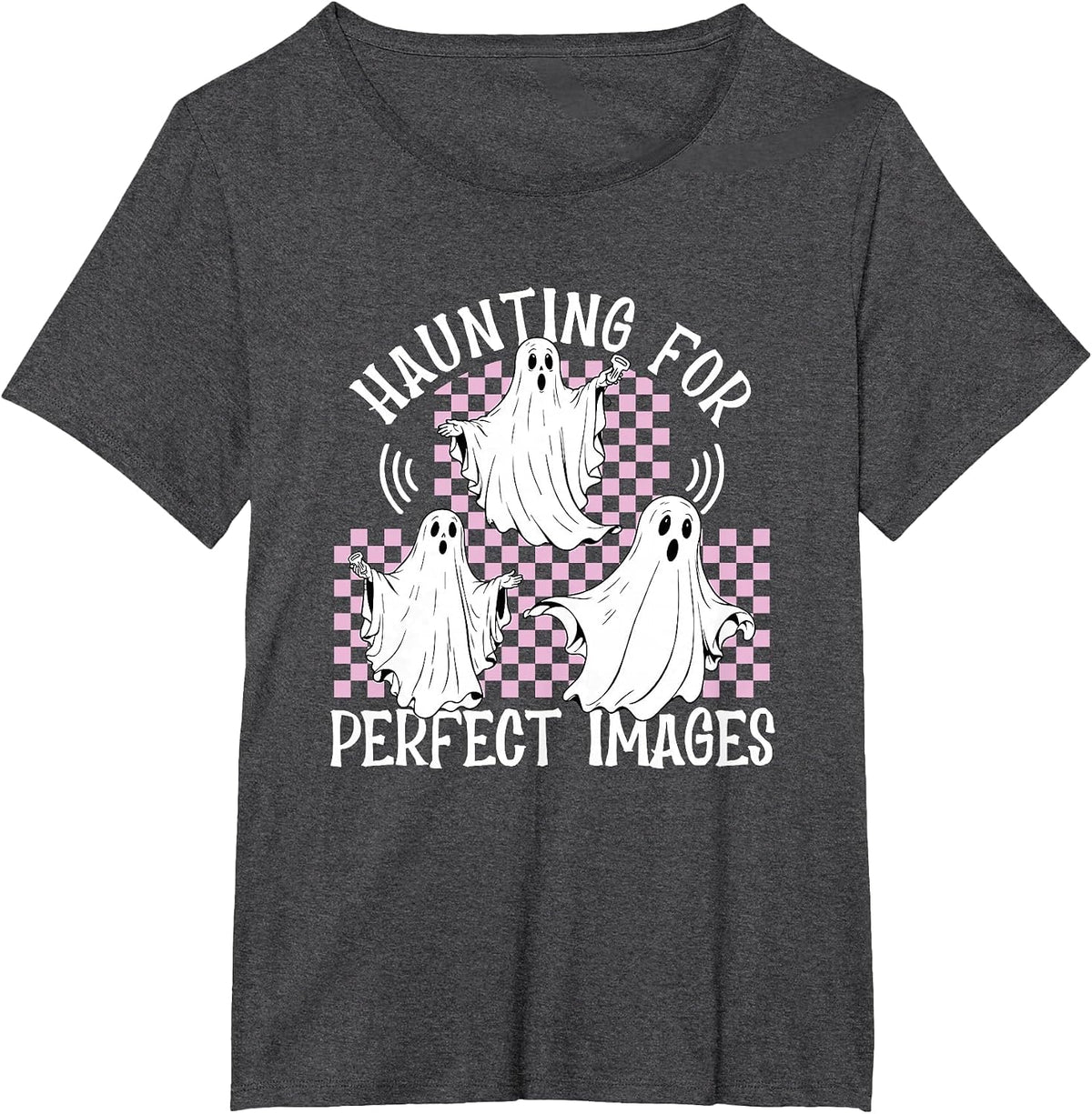 Haunting for Perfect Images Ultrasound Halloween Sonographer T-Shirt - Dark Heather Grey