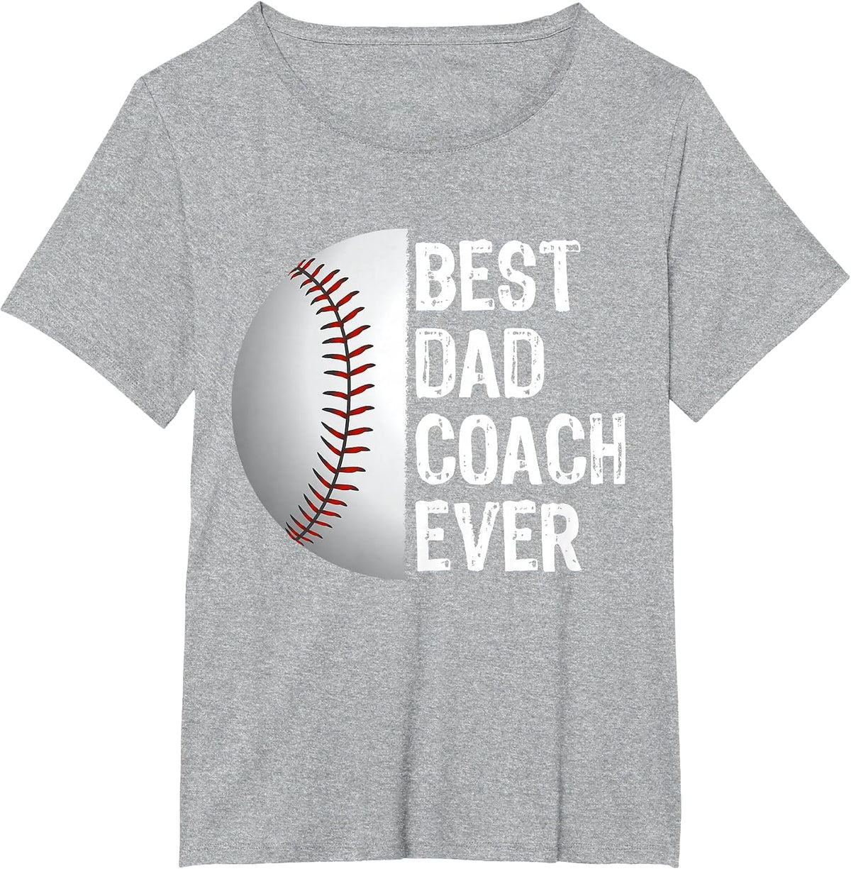 Best Dad Coach Ever Funny Baseball for Sport Lovers T-Shirt - Heather Grey