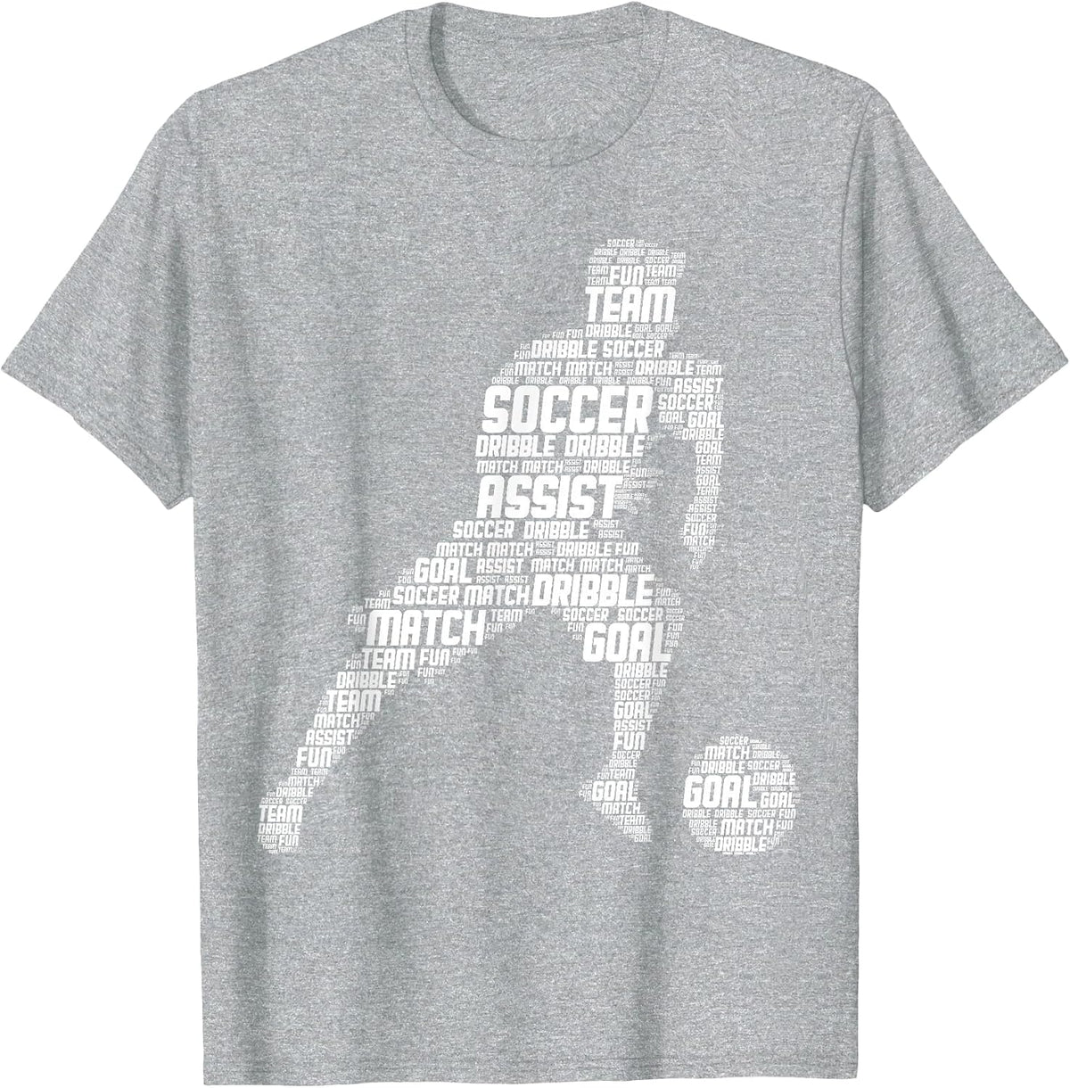 Soccer Player Boys Men Kids T-Shirt - Heather Grey
