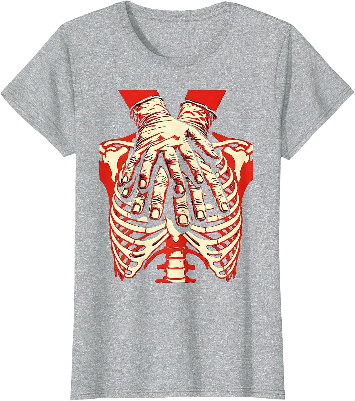 Women's EMT CPR Rescue Graphic Design Gift T-Shirt - Heather Grey
