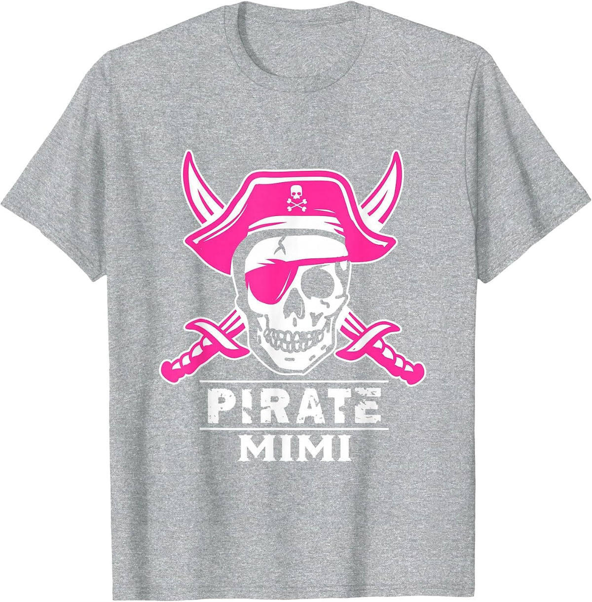 Pirate Captain Mimi Pirate Mimi Halloween Grandma T-Shirt - Heather Grey