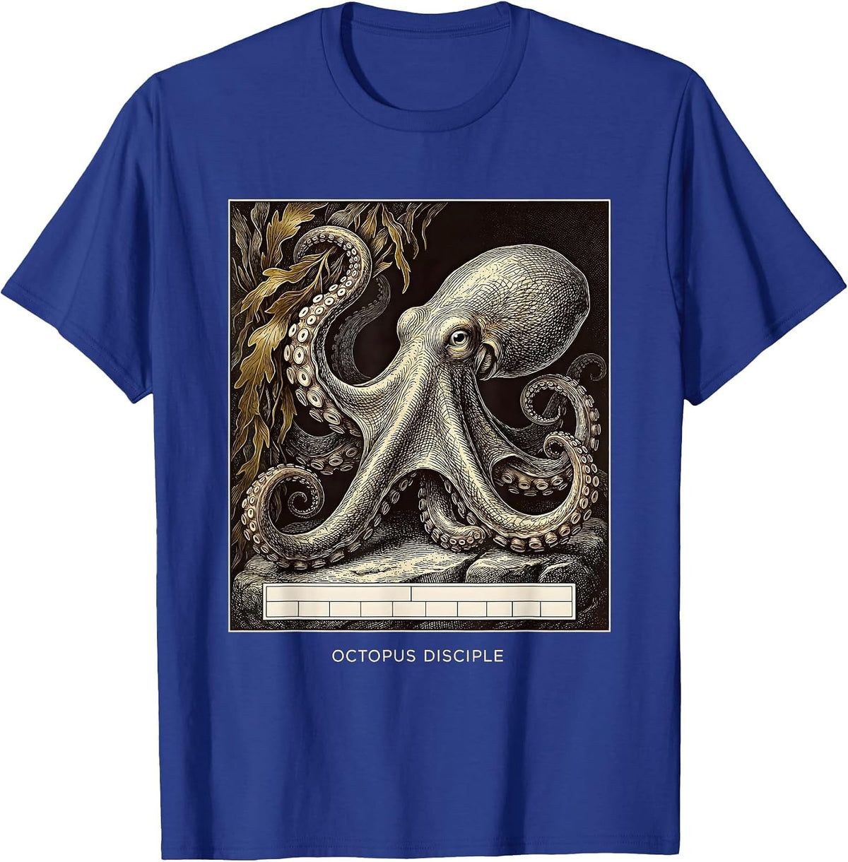 Men's Octopus Disciple Vintage Kraken Sea Monster Octopus Lover T-Shirt - Royal Blue