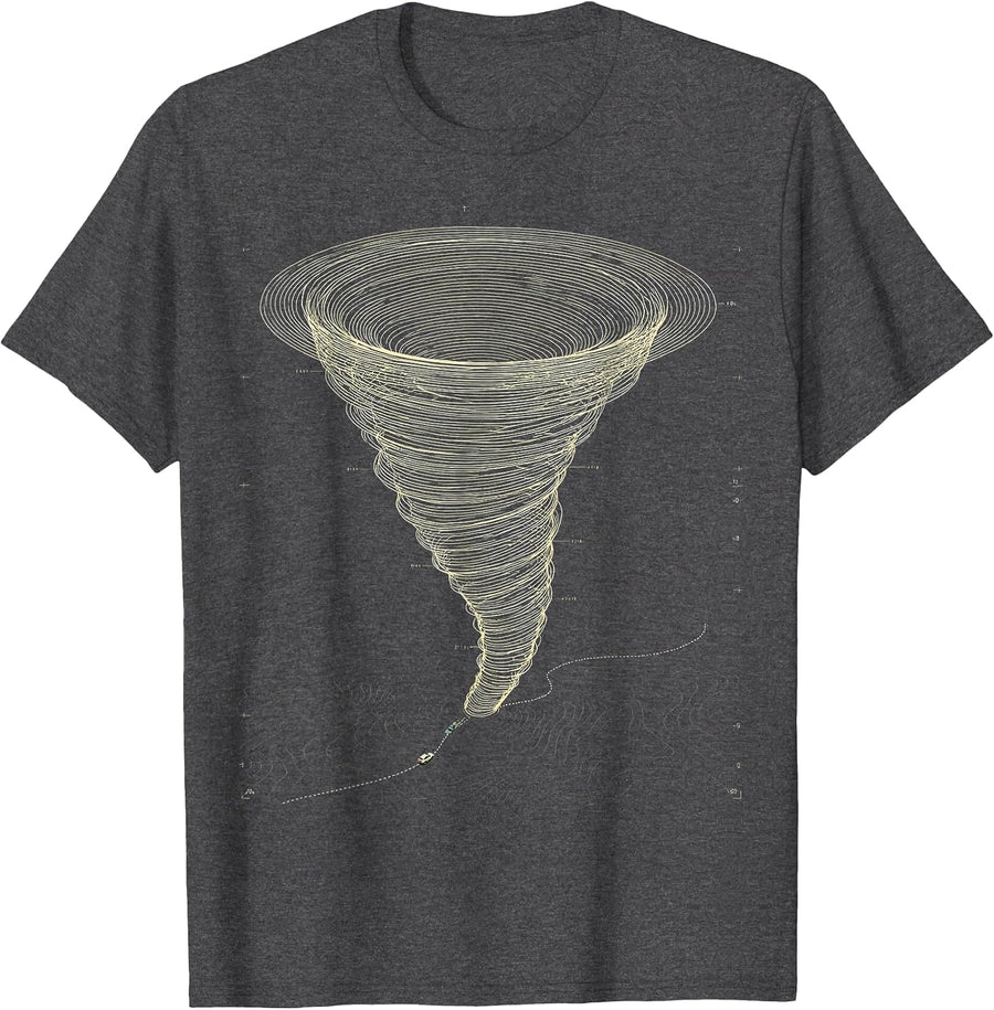 Men's Tornado Chaser Meteorology Enthusiast Storm Chasing T-Shirt - Dark Heather Grey