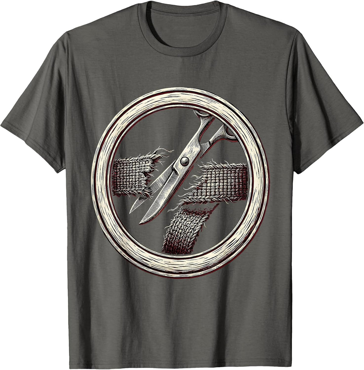 EMT Trauma Shears Cutting Seatbelt Graphic T-Shirt - Asphalt Grey